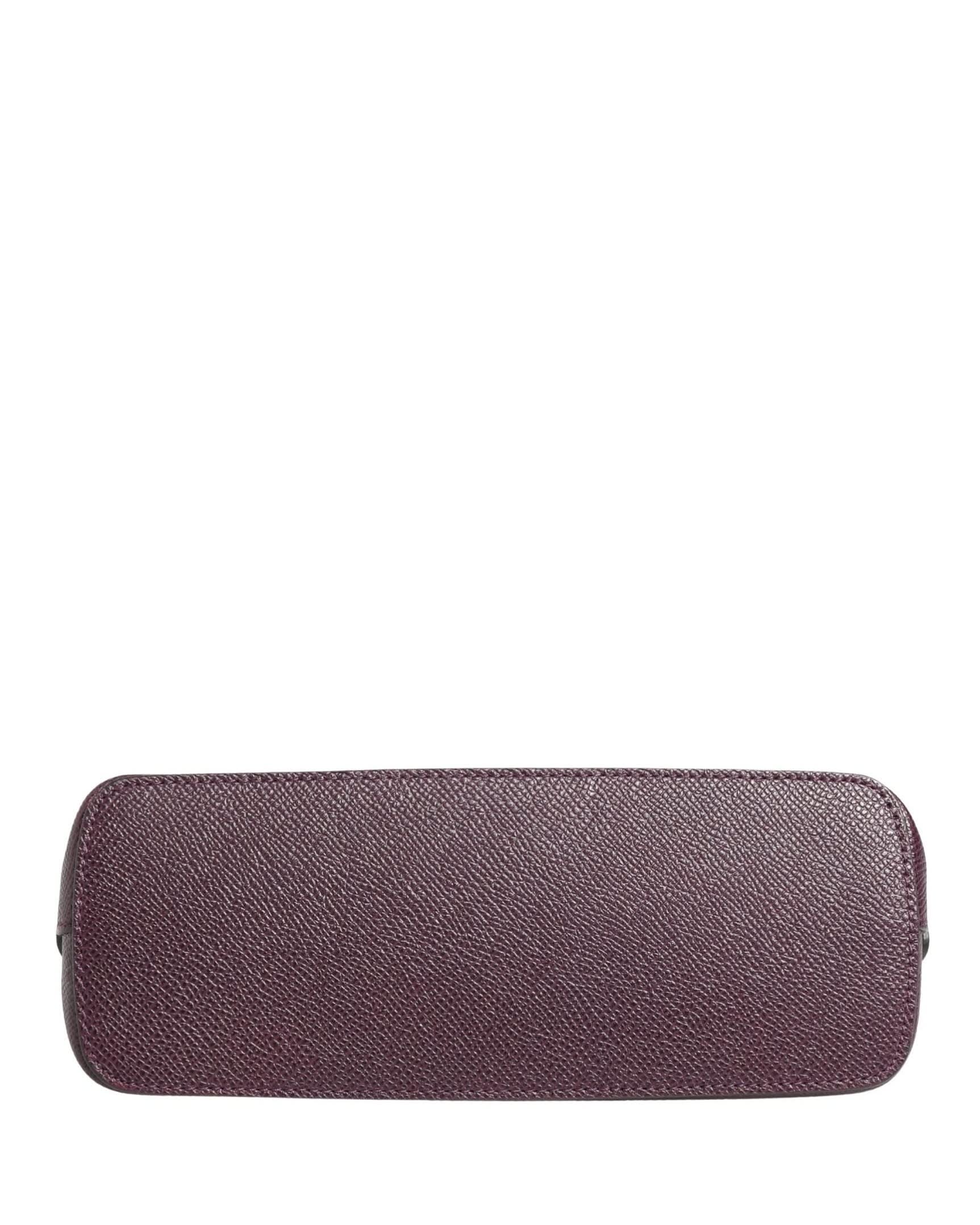 Dolce & Gabbana Purple Leather Dark Dg Logo Zip Around Hand Purse Wallet Glam Steals