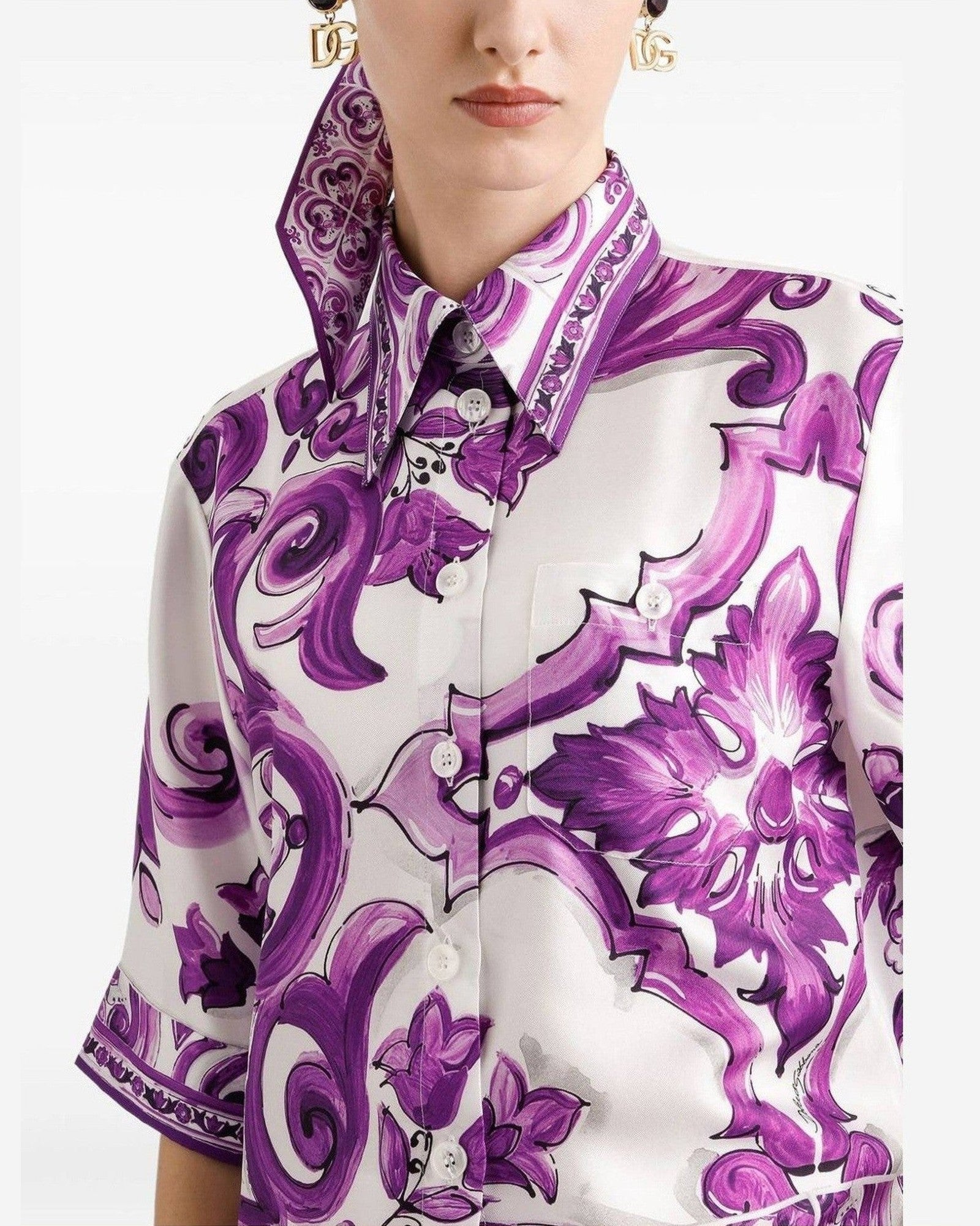 Dolce & Gabbana Purple Shirt Glam Steals