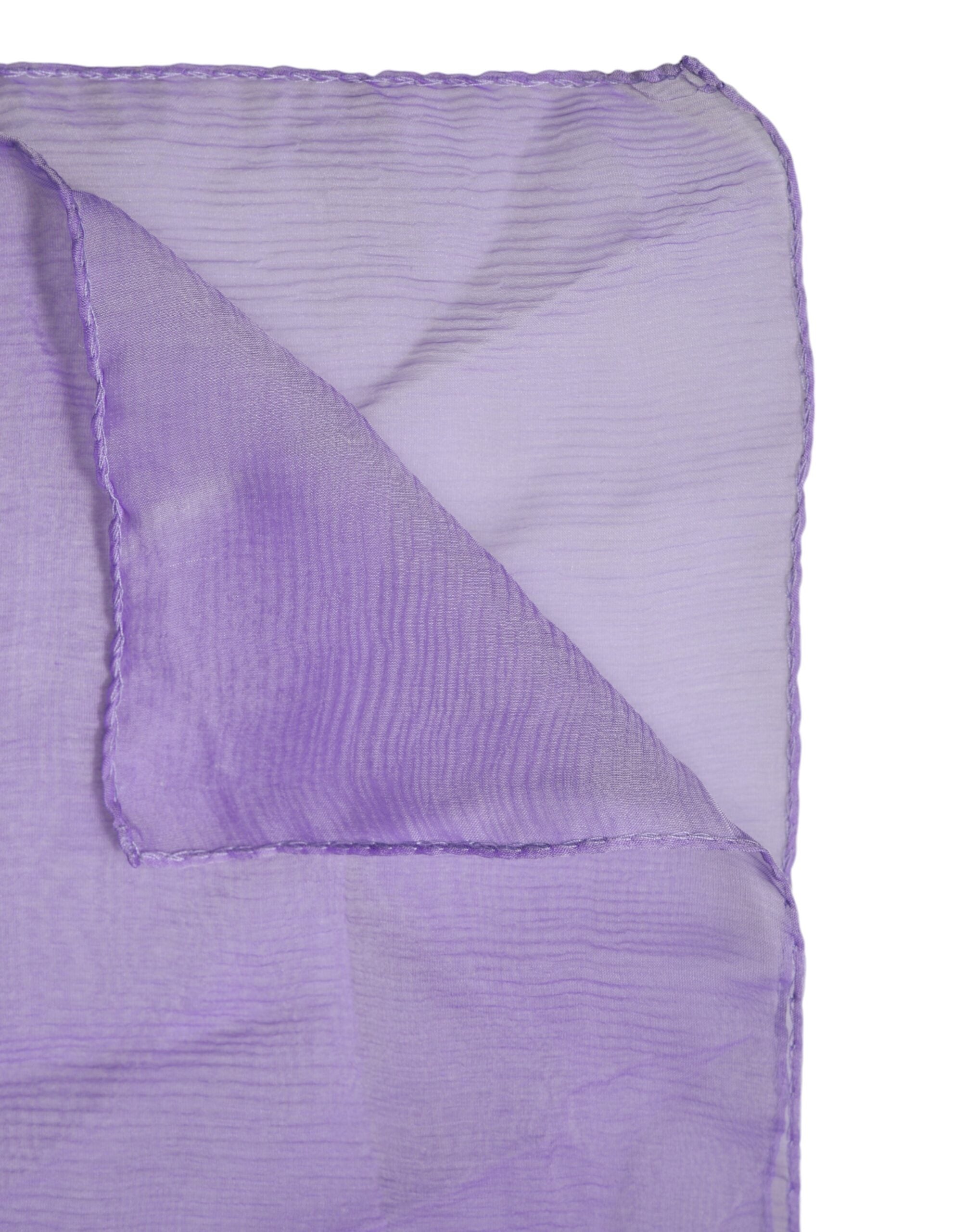 Dolce & Gabbana Purple Silk Rectangle Wrap Shawl Scarf Glam Steals