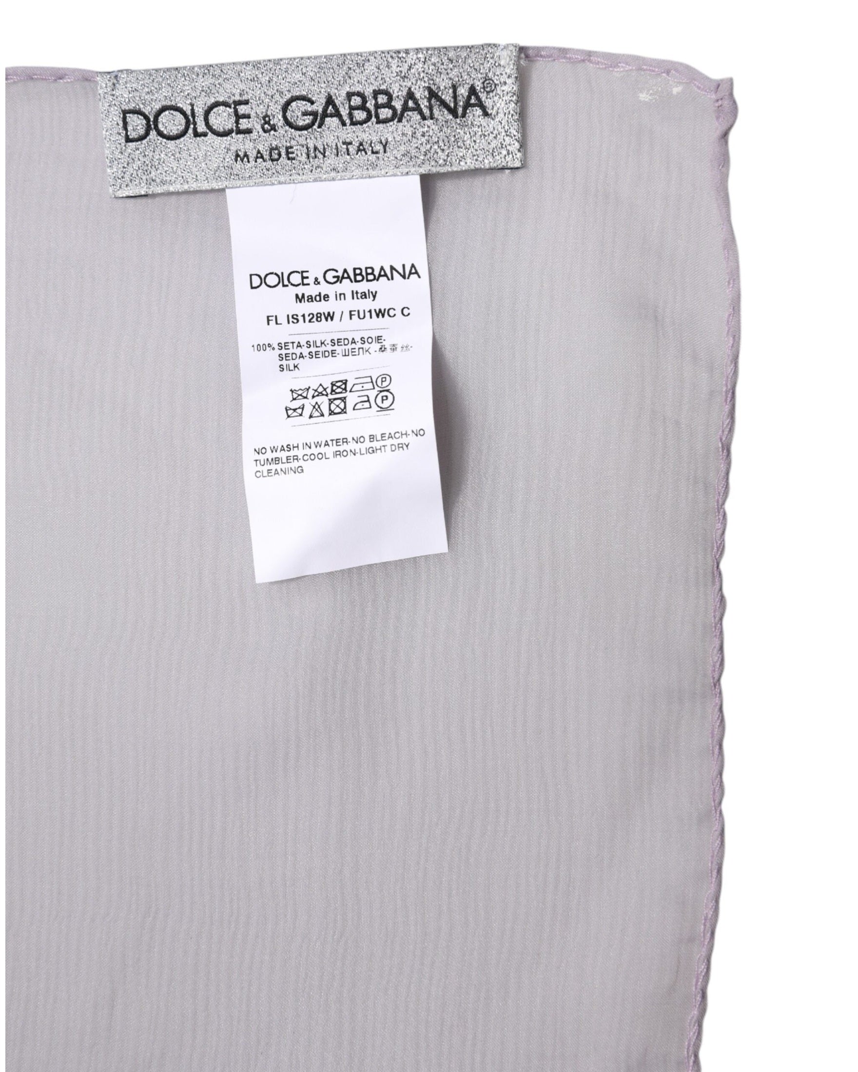 Dolce & Gabbana Purple Silk Rectangle Wrap Shawl Scarf Glam Steals
