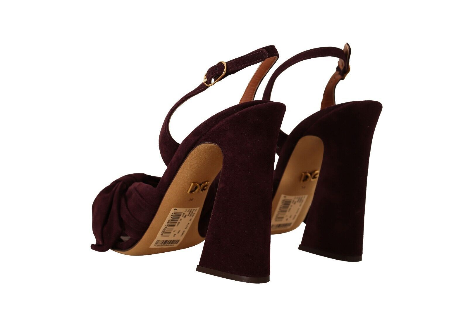 Dolce & Gabbana Purple Suede Dark Ankle Strap Sandals Shoes Glam Steals