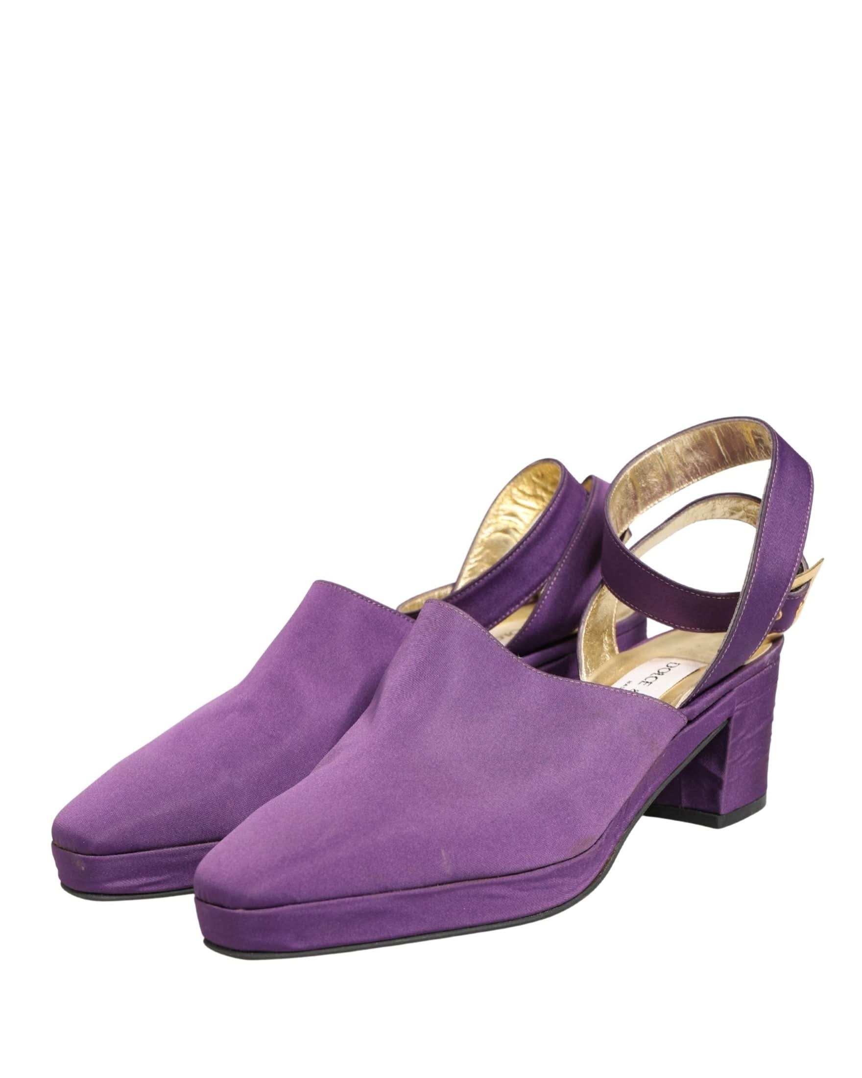 Dolce & Gabbana Purple Suede Sandals Shoes Glam Steals