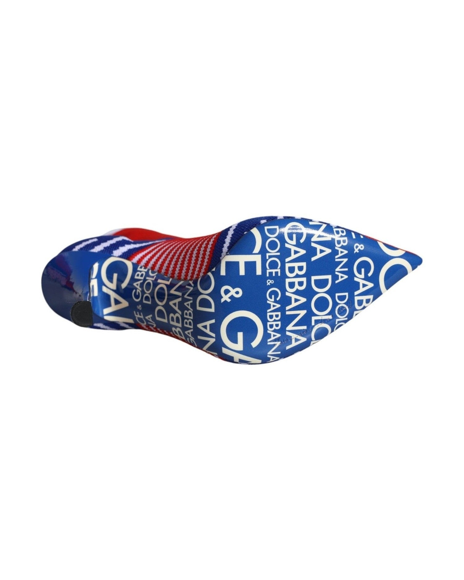 Dolce & Gabbana Red Blue Stretch Sock Style Ankle Boots Logo Shoes Glam Steals