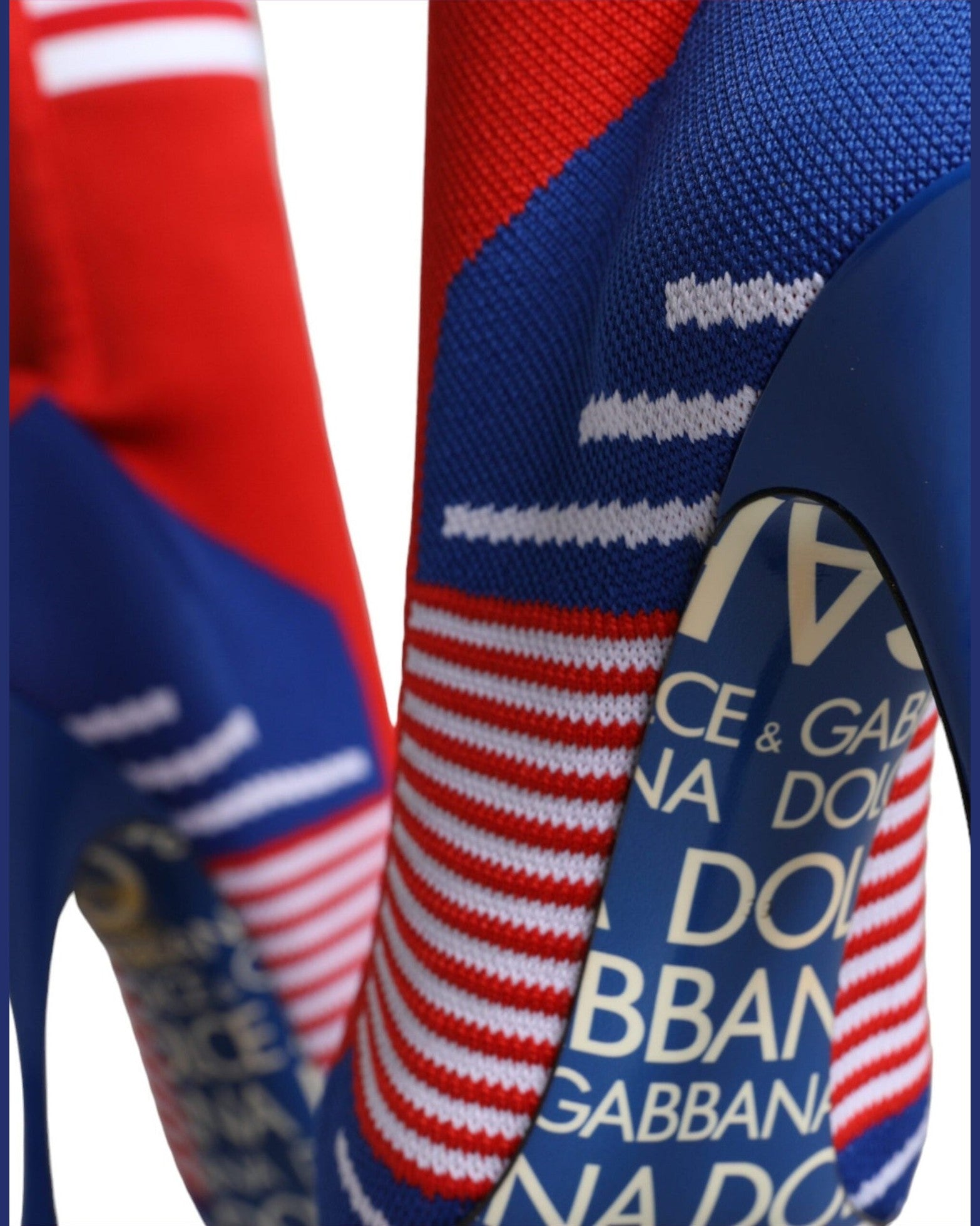 Dolce & Gabbana Red Blue Stretch Sock Style Ankle Boots Logo Shoes Glam Steals