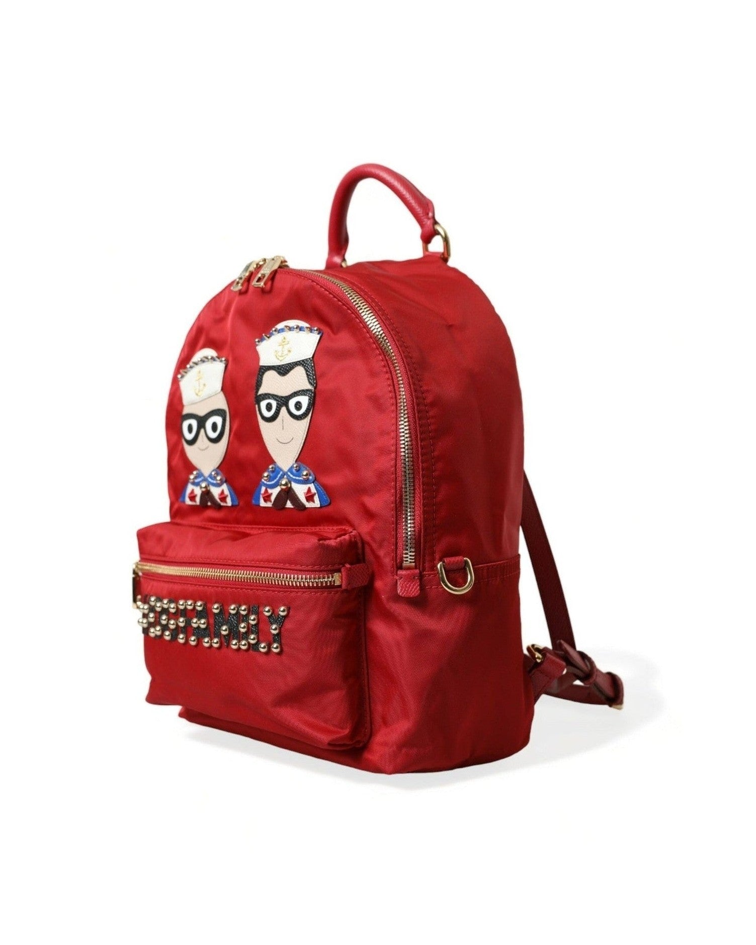 Dolce & Gabbana Embellished Backpack With Red Gold Detailing Glam Steals