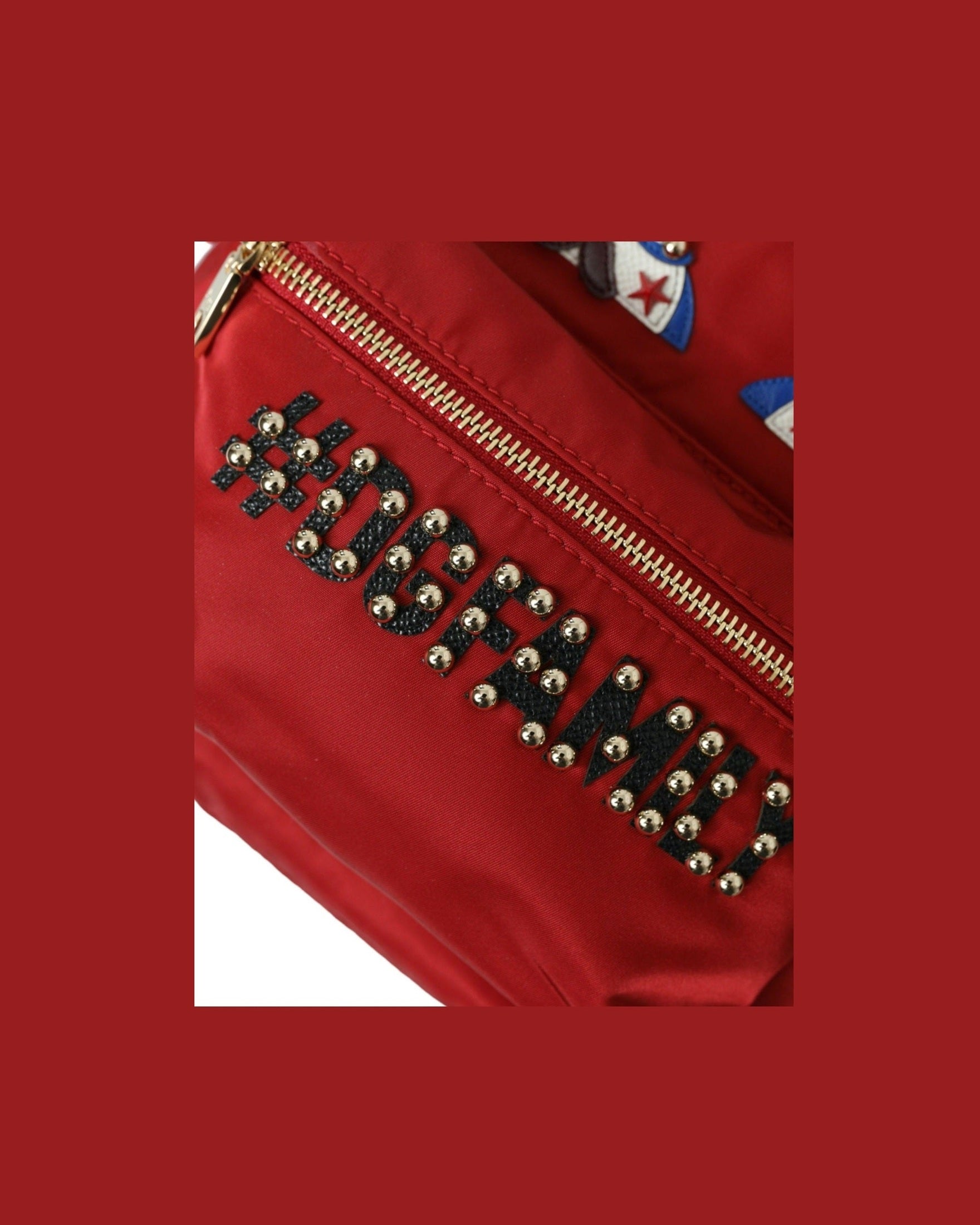 Dolce & Gabbana Embellished Backpack With Red Gold Detailing Glam Steals