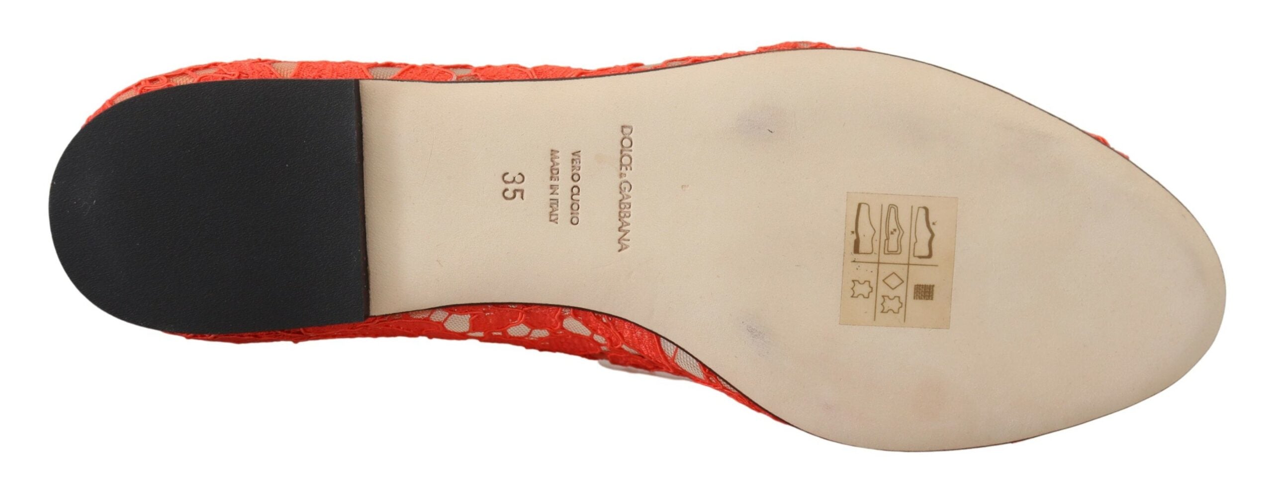 Dolce & Gabbana Red Lace Taormina Crystals Ballet Flats Glam Steals