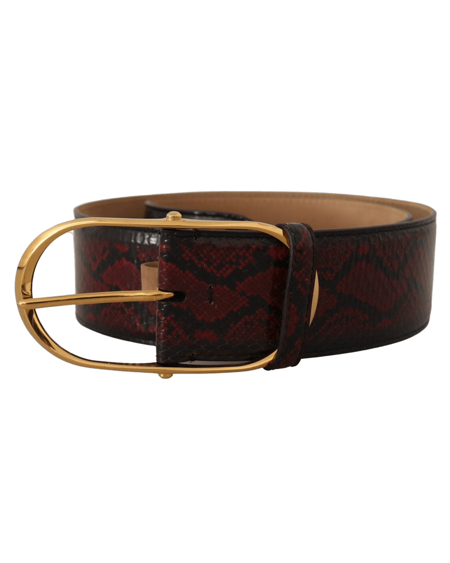 Dolce & Red Gabbana Leather Exotic Oval Buckle Belt Glam Steals