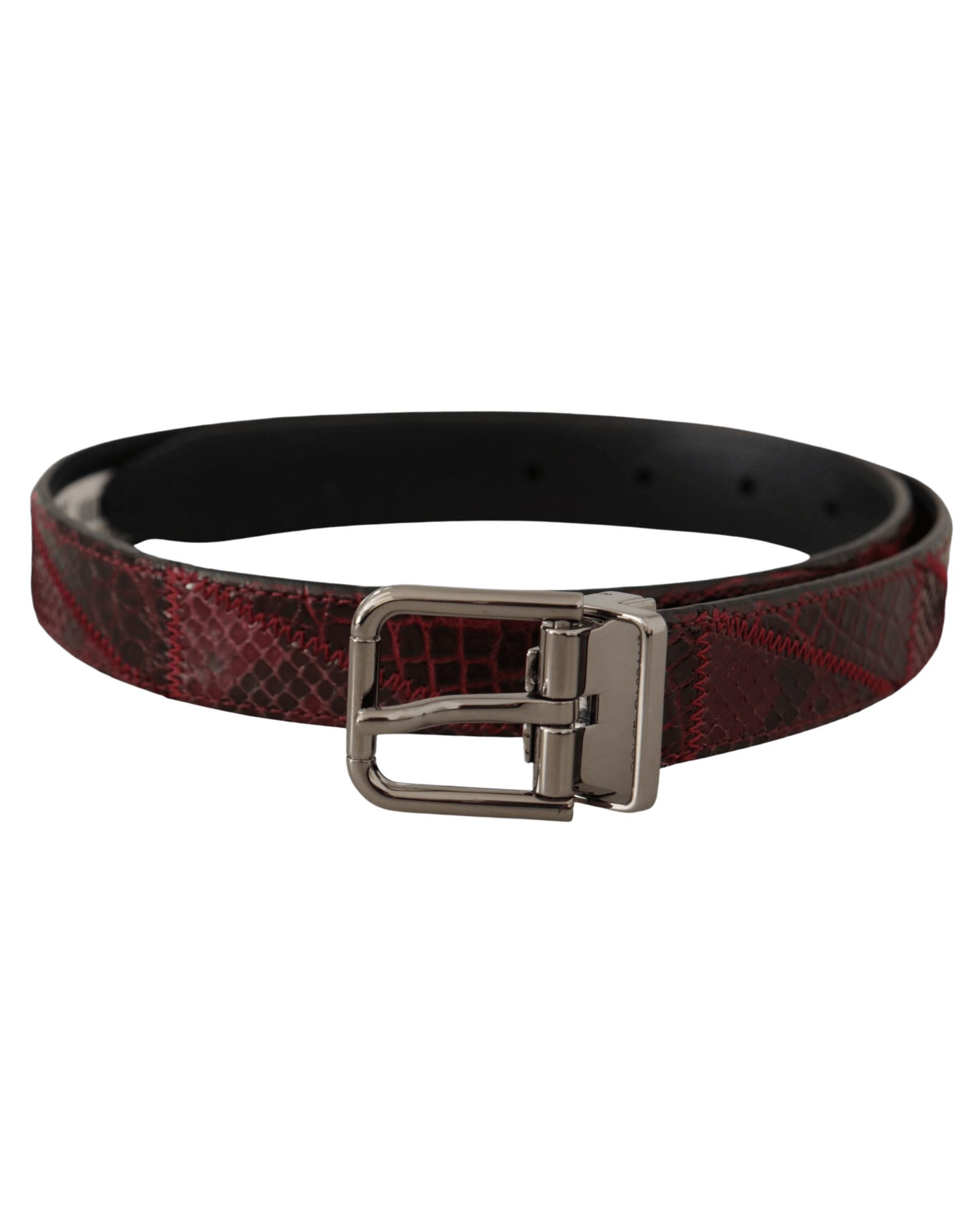 Dolce & Red Gabbana Leather Exotic Metal Logo Buckle Belt Glam Steals