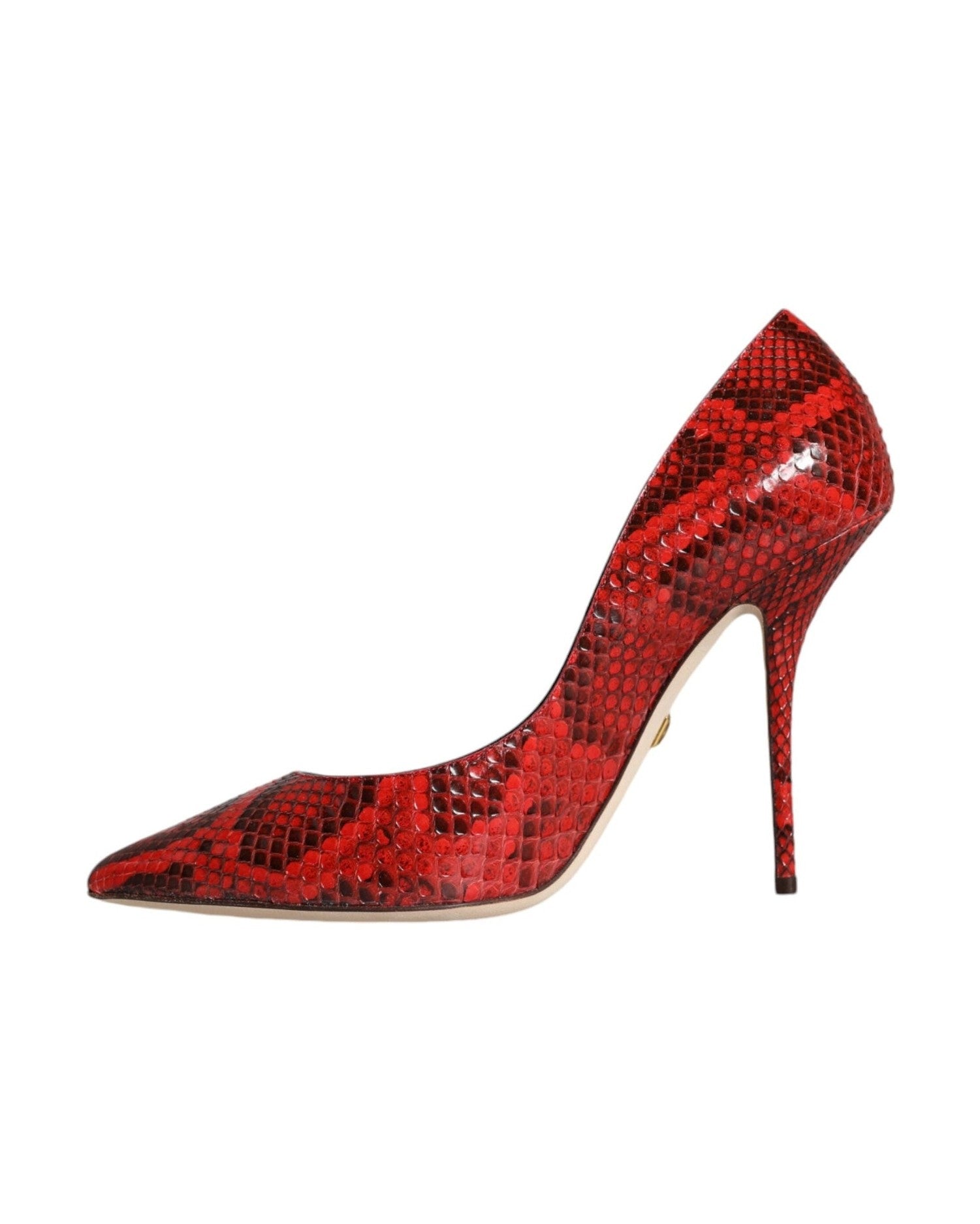 Dolce & Gabbana Red Leather Stiletto High Heels Pumps Shoes Glam Steals
