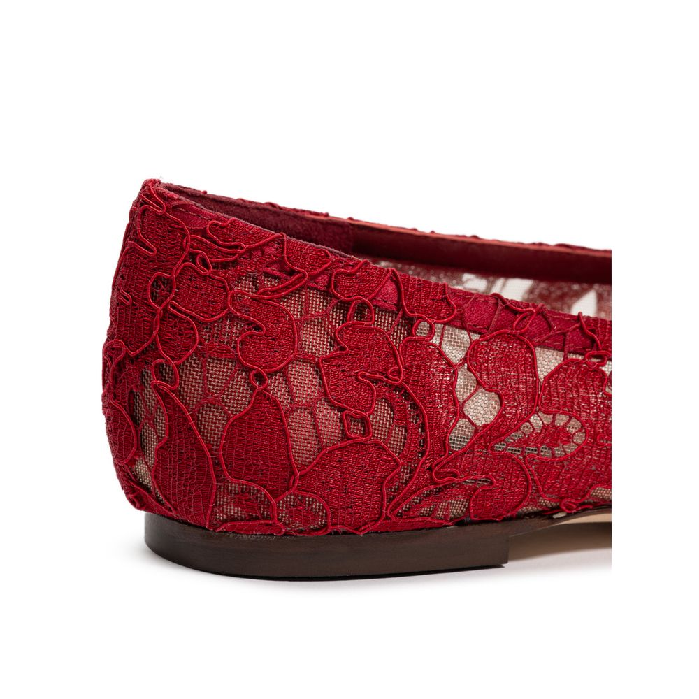 Dolce & Gabbana Red Viscose Flat Shoe Glam Steals