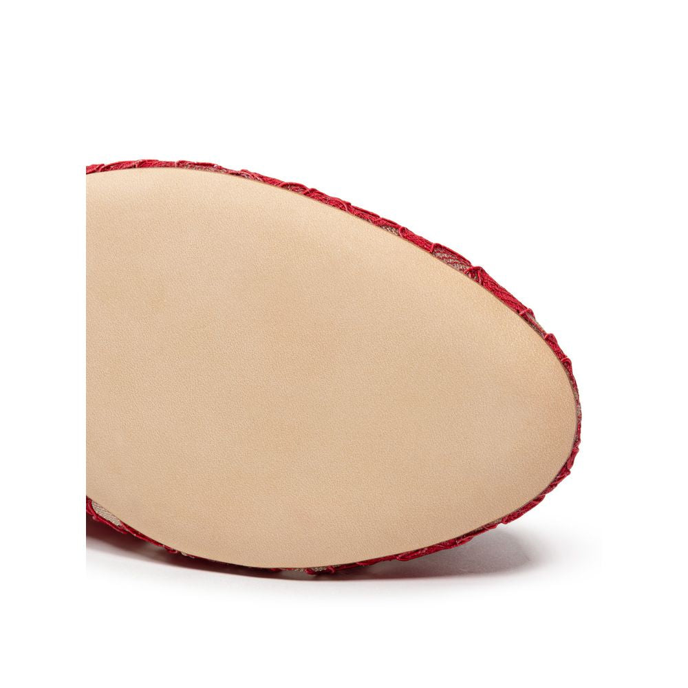 Dolce & Gabbana Red Viscose Flat Shoe Glam Steals