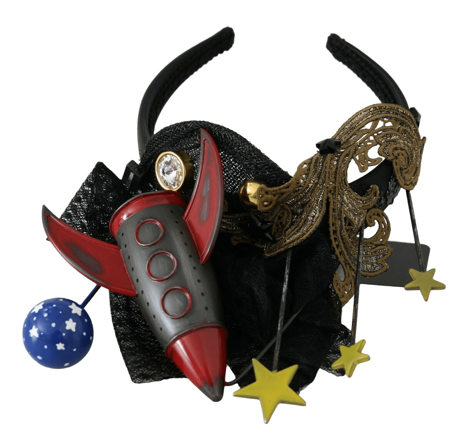 Dolce & Gabbana Rocket Crystal Stars Tiara Diadem Headband Glam Steals