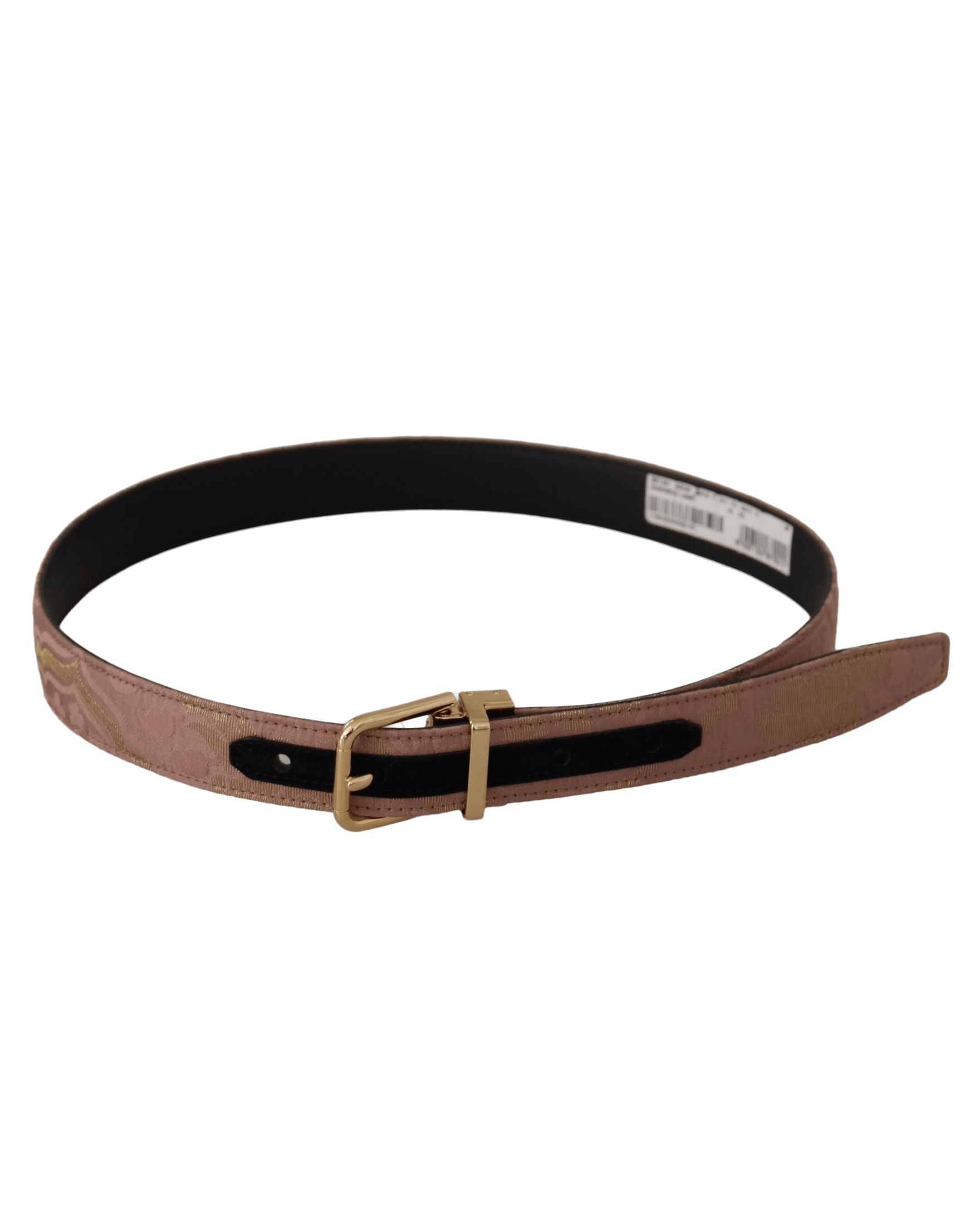 Dolce & Gold Gabbana Rose Leather Logo Engraved Metal Buckle Belt Glam Steals