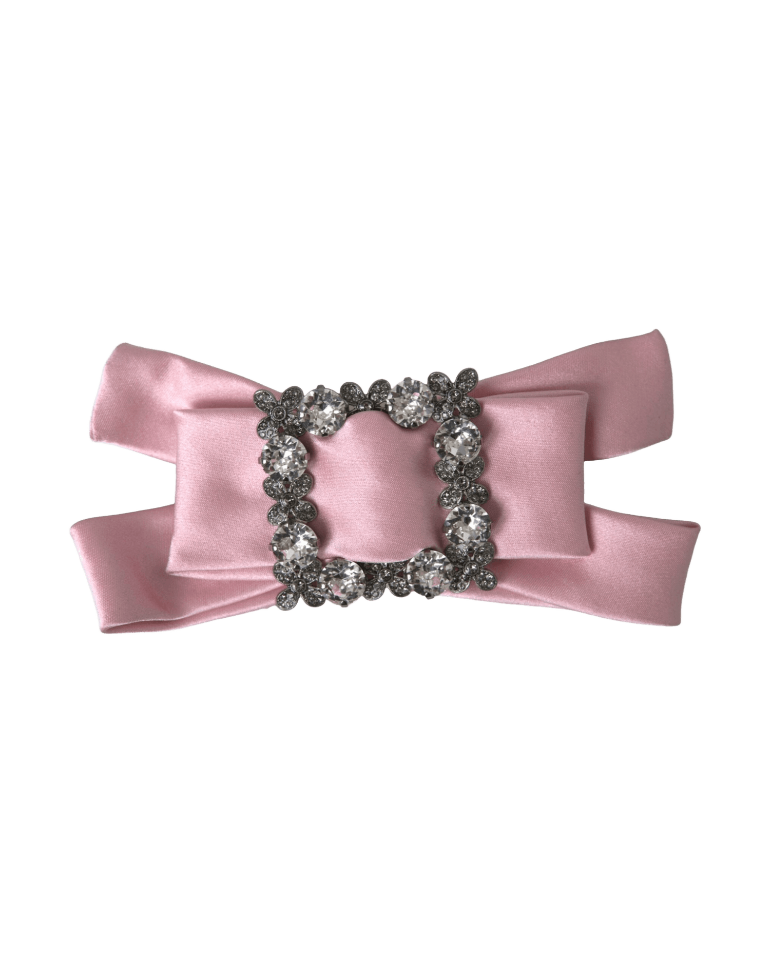 Dolce & Gabbana Satin Crystal Jewelry Brooch Hair Pink Pin Glam Steals