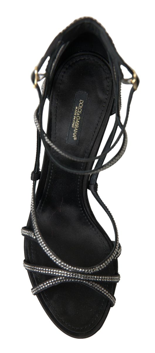 Dolce & Gabbana Satin Rhinestone Stiletto Heel Glam Steals