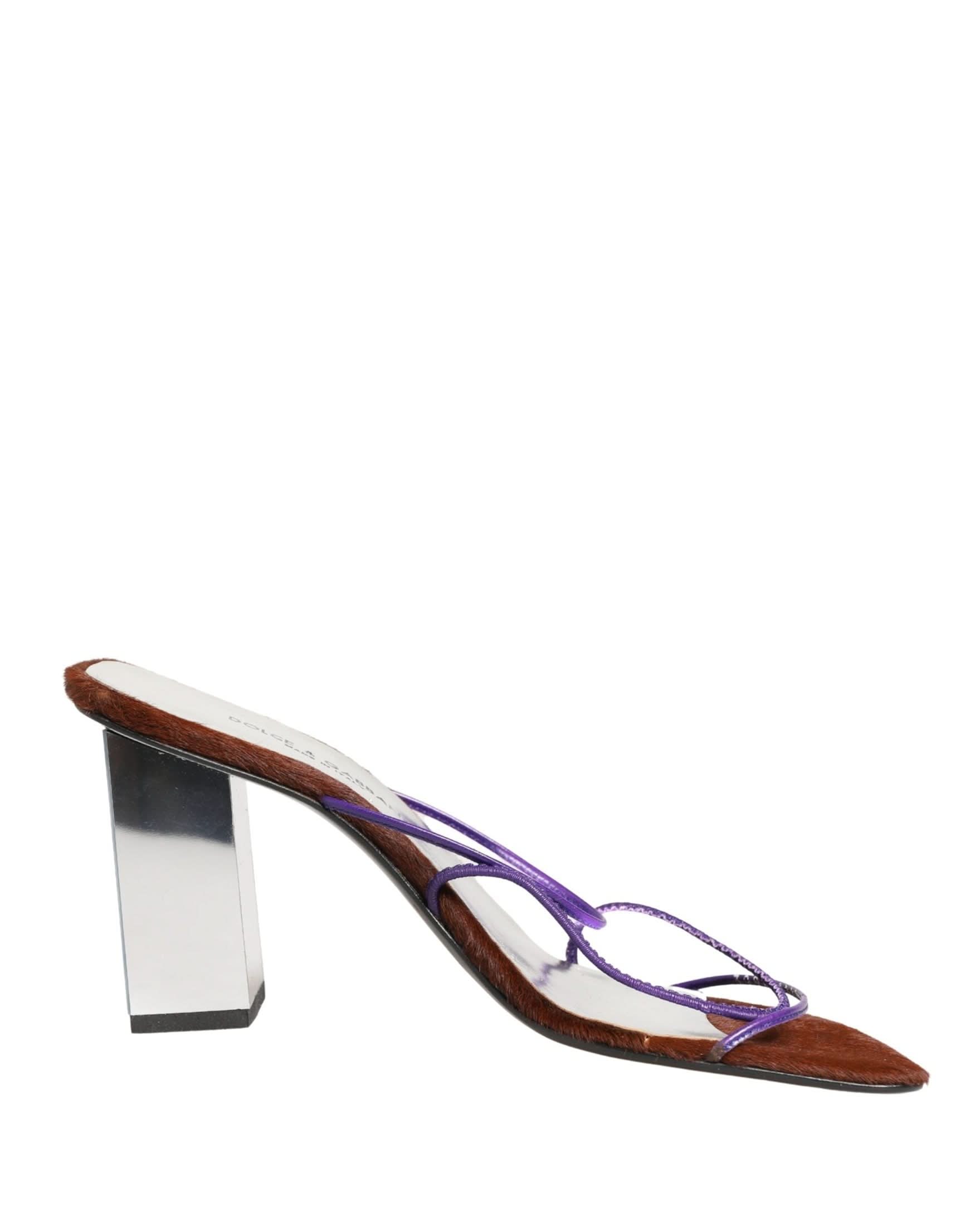 Dolce & Gabbana Silver Block Heels Glam Steals