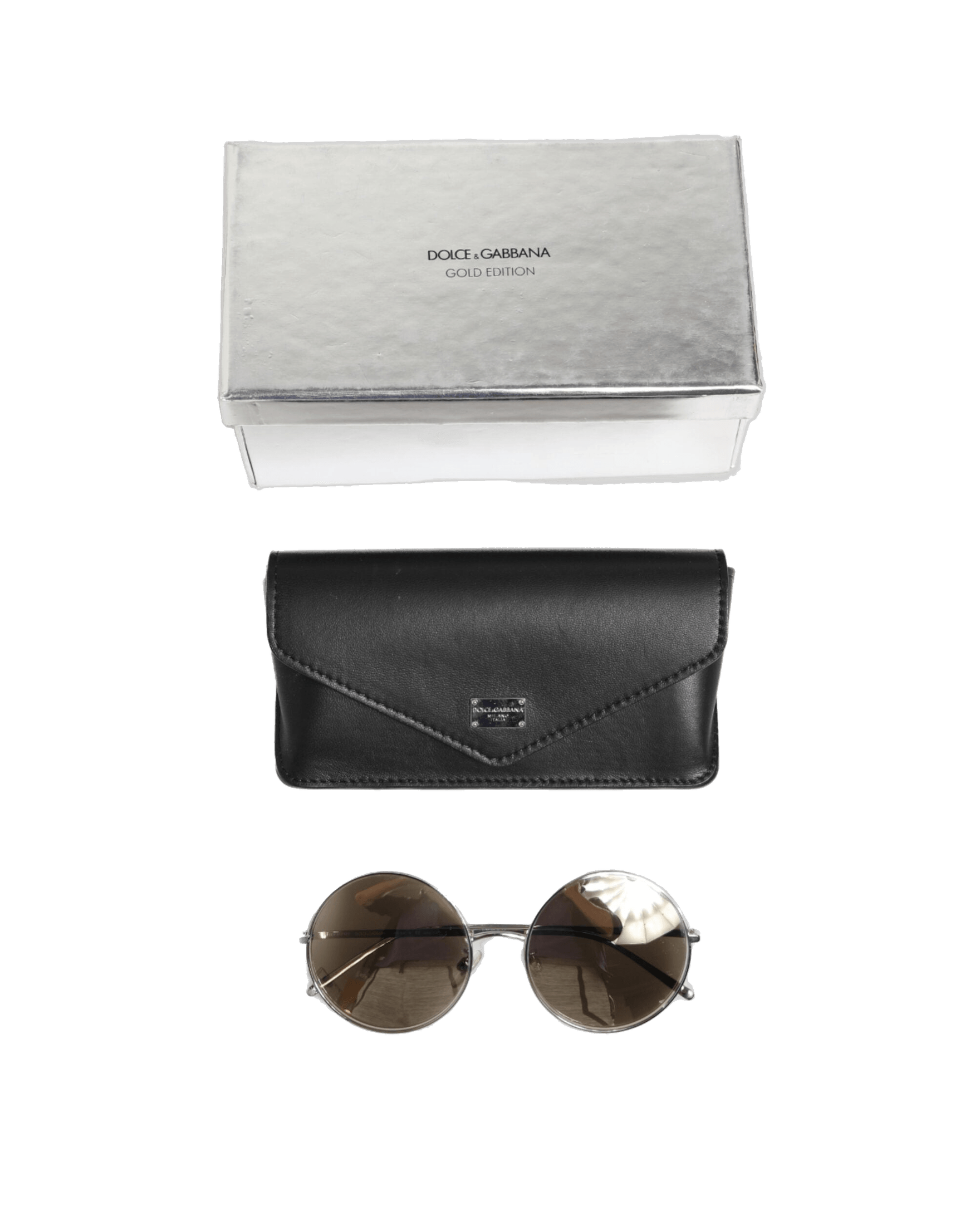 Dolce & Silver Gabbana Dg2215k Metal Round Shades Eyewear Sunglasses Glam Steals