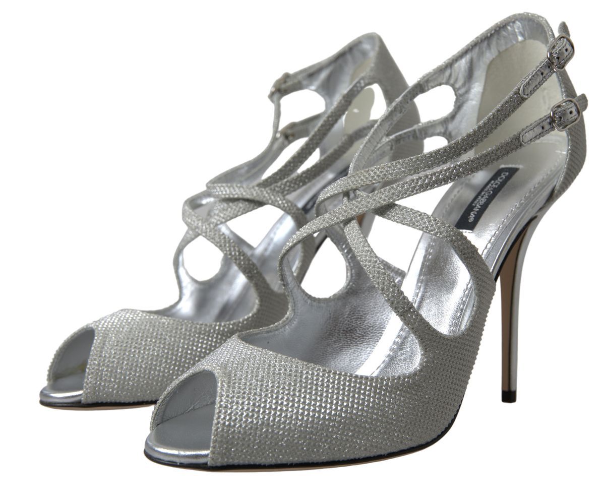 Dolce & Gabbana Silver Shimmers Heel Glam Steals