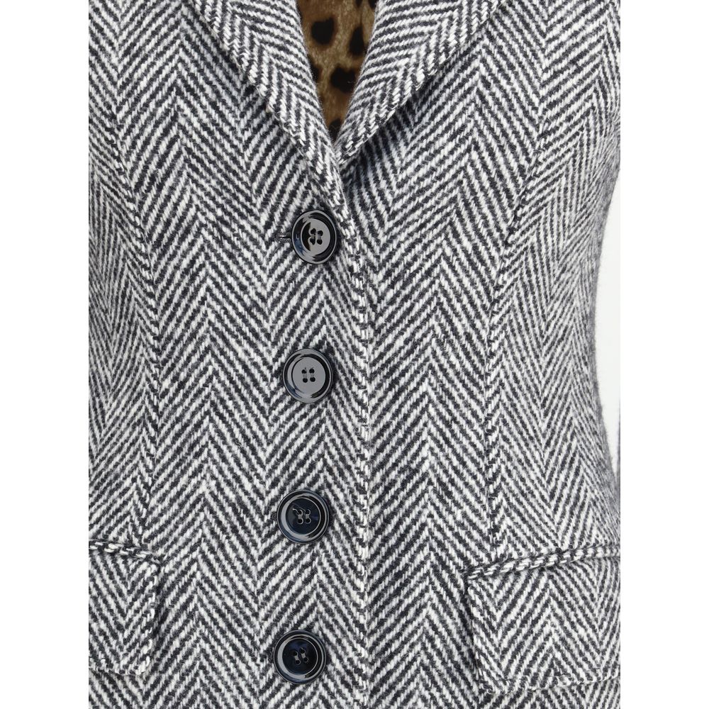 Dolce & Gabbana Single Breasted Chevron Coat Glam Steals