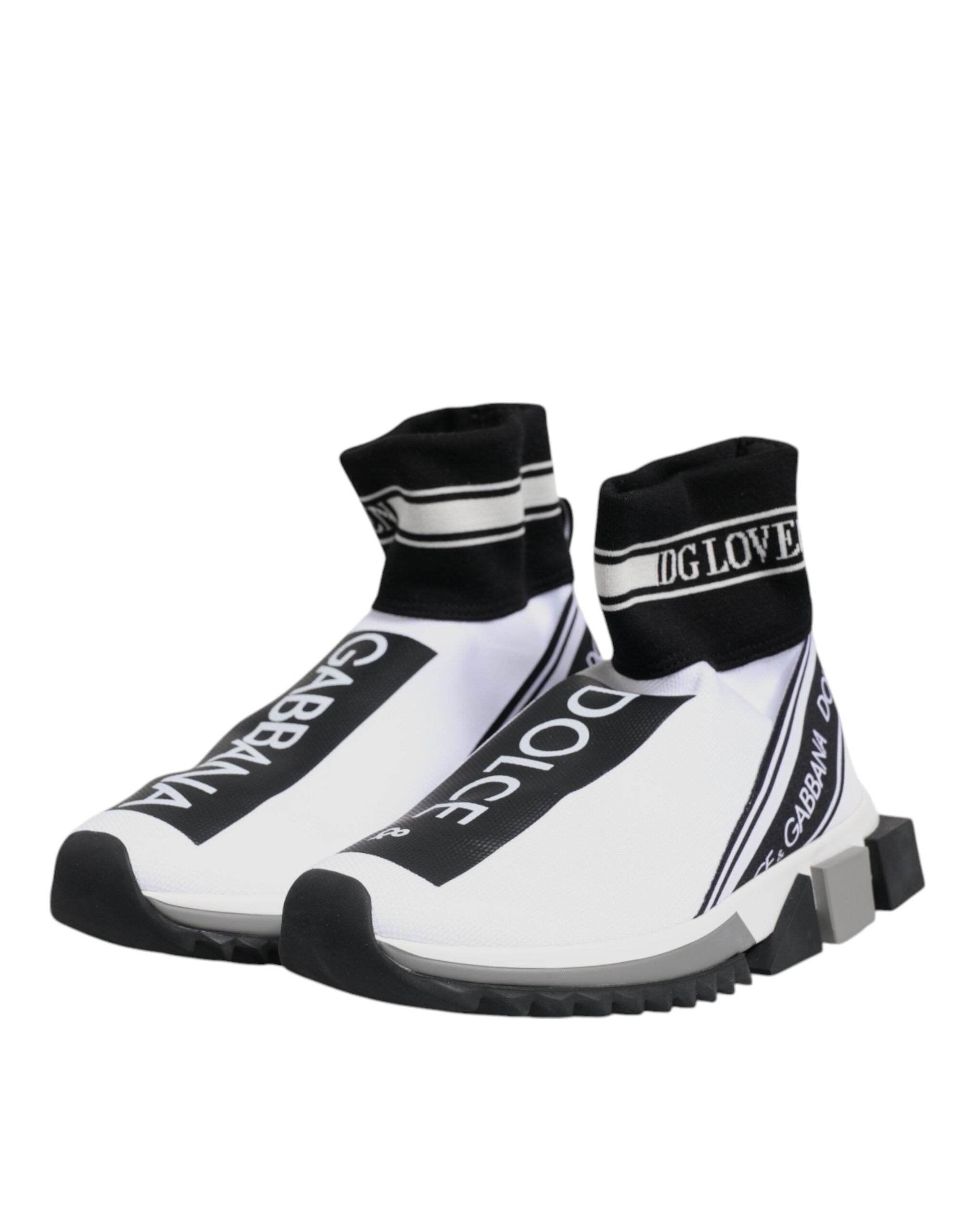 Dolce & Gabbana Sorrento Socks Sneakers Black Shoes Glam Steals