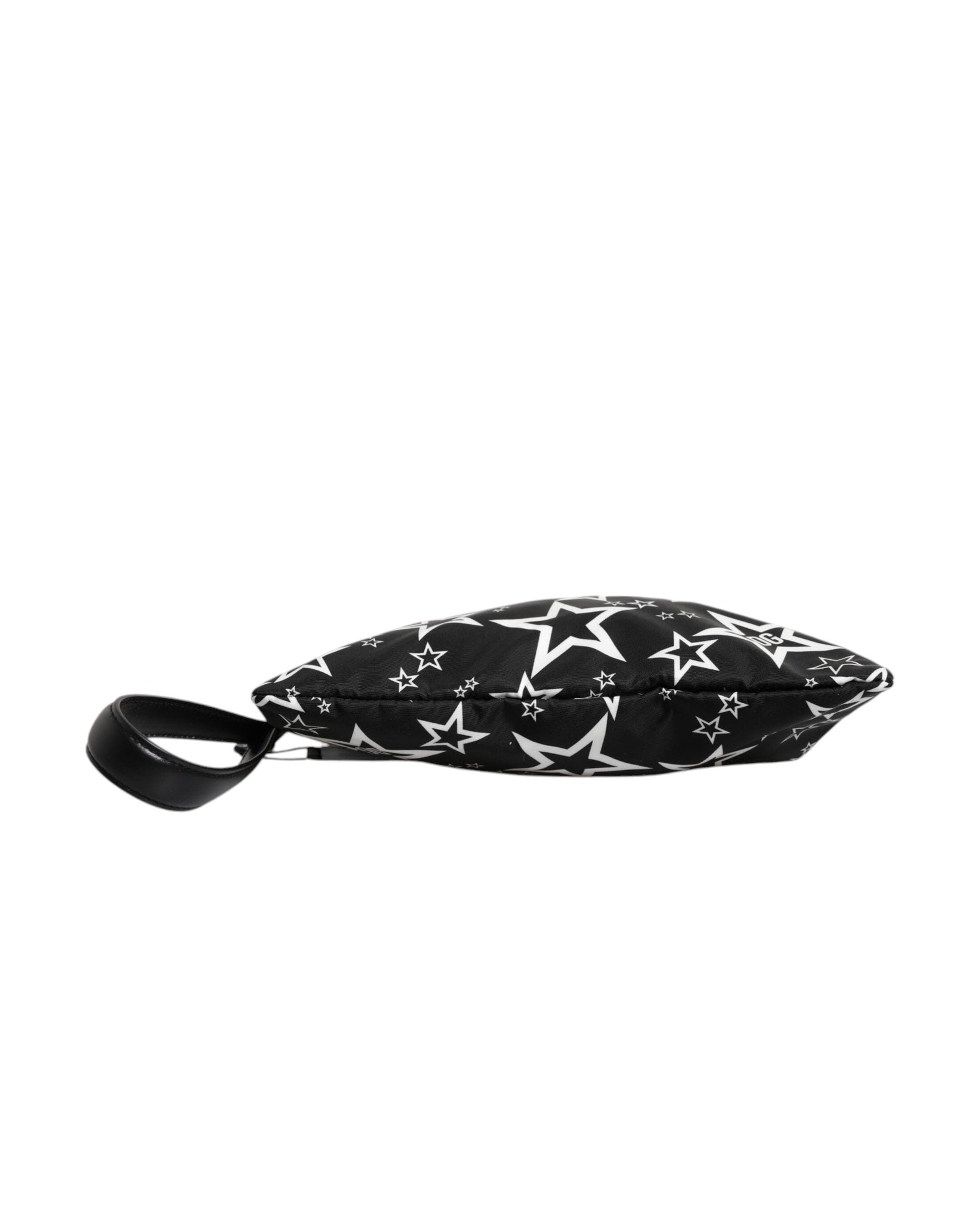 Dolce & Gabbana Stars Pattern Clutch Pouch Black White Bag Glam Steals