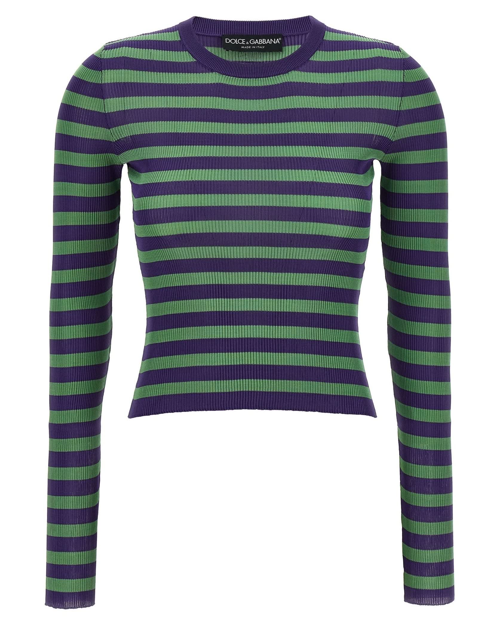 Dolce & Gabbana Striped Viscose Sweater Glam Steals