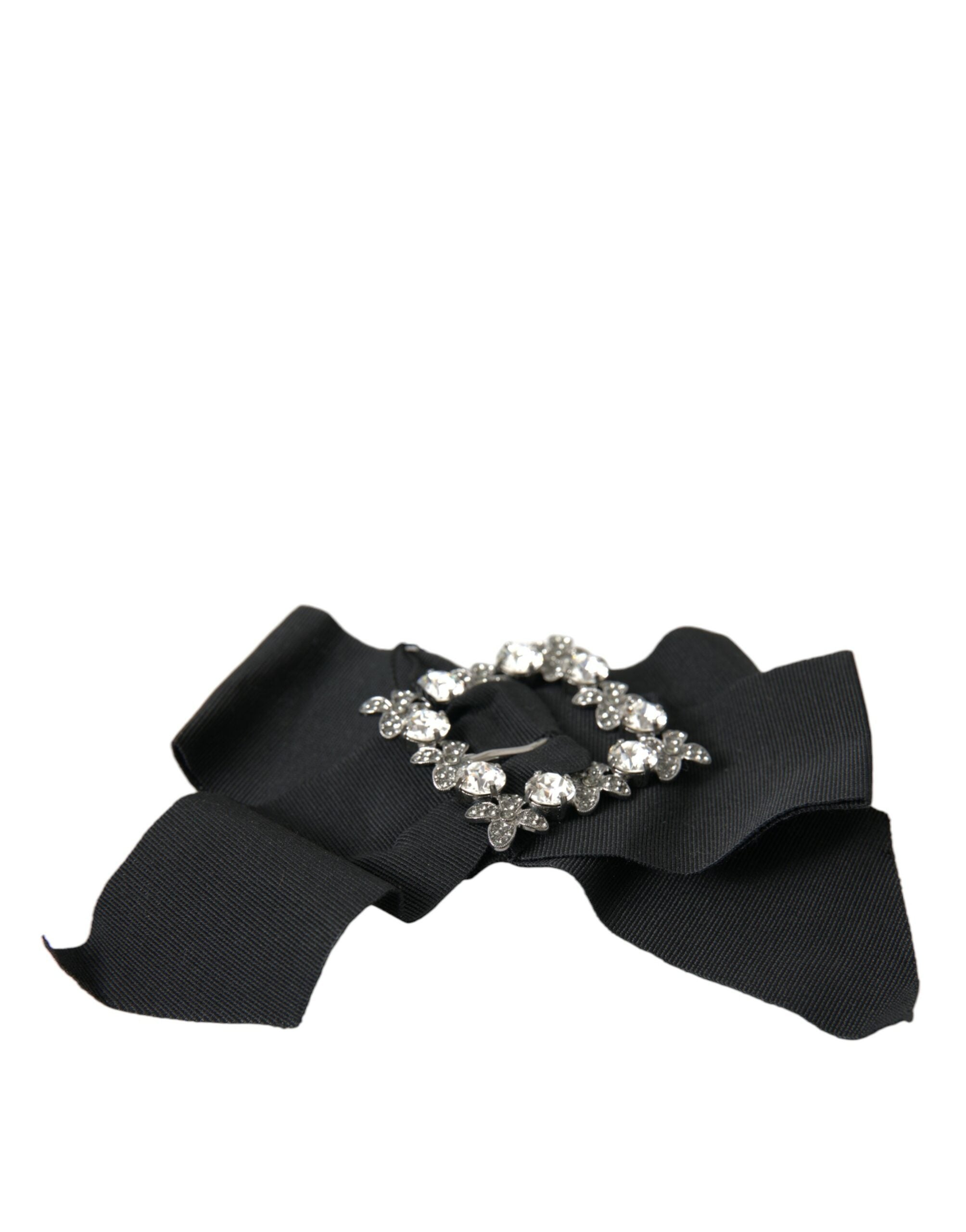 Dolce & Gabbana Swarovski Crystal Embellished Hair Black Clip Glam Steals