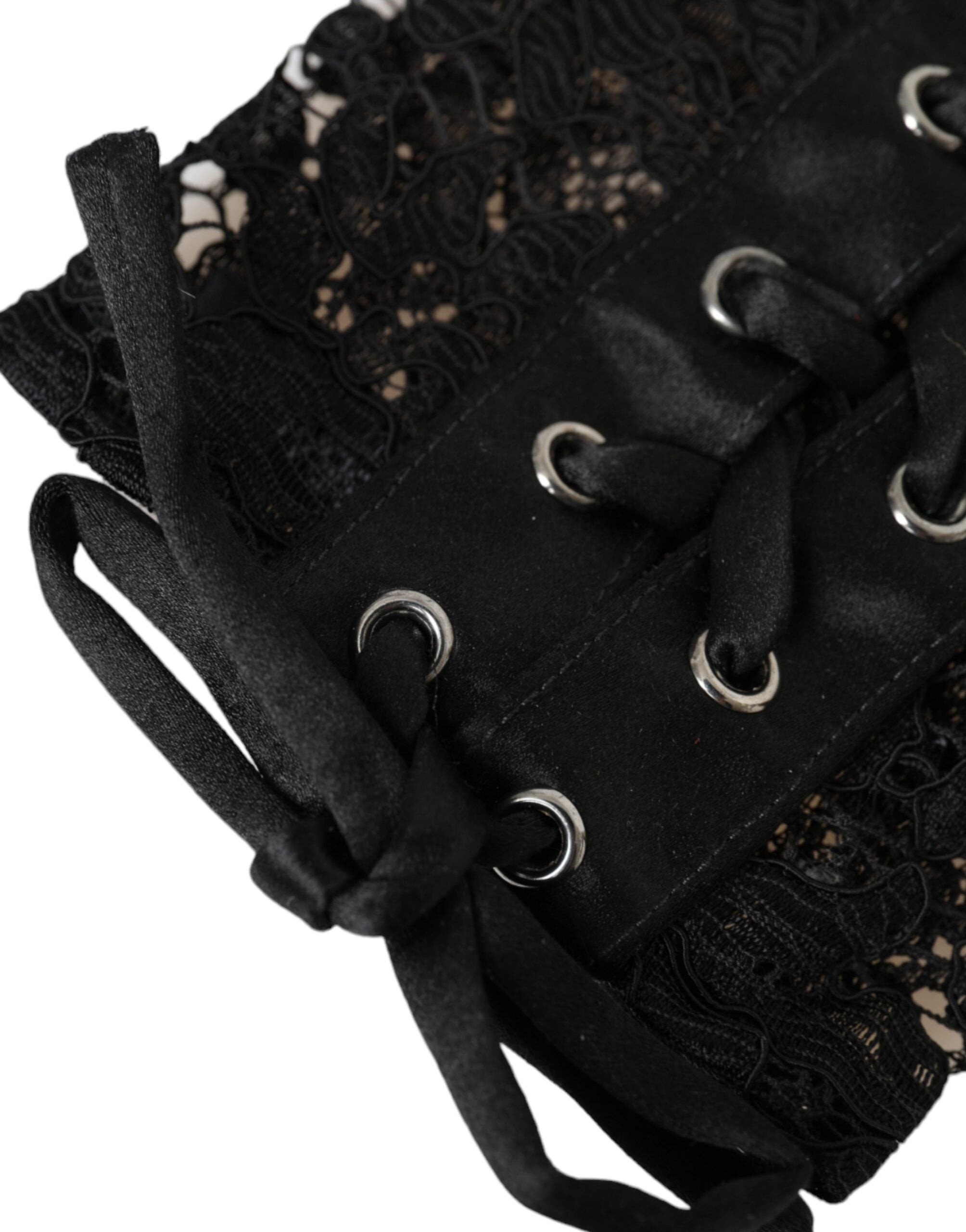Dolce & Gabbana Taormina Lace Elbow Length Black Gloves Glam Steals