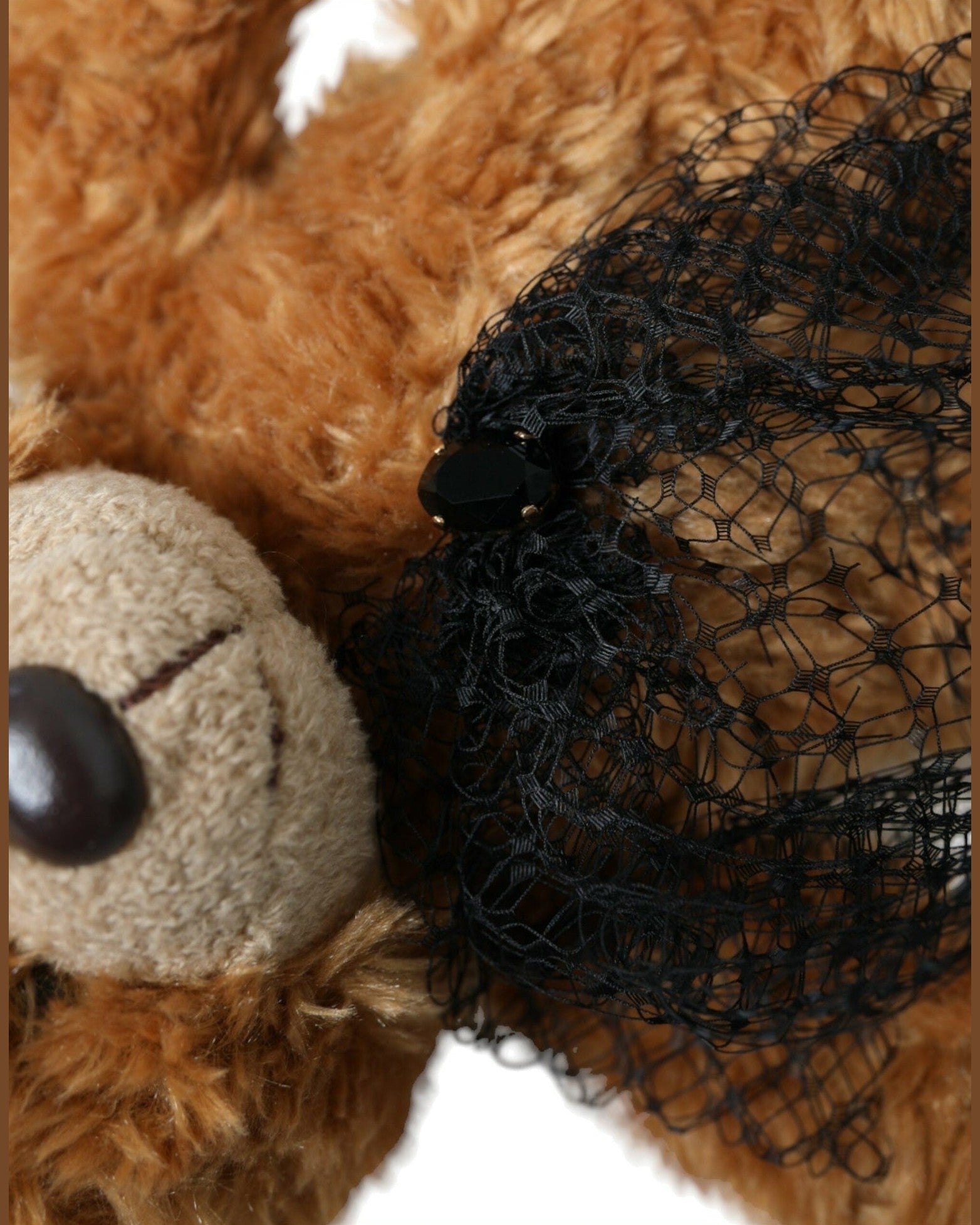 Dolce & Gabbana Teddy Bear Crystal Crown Hair Band Brown Gold Diadem Glam Steals
