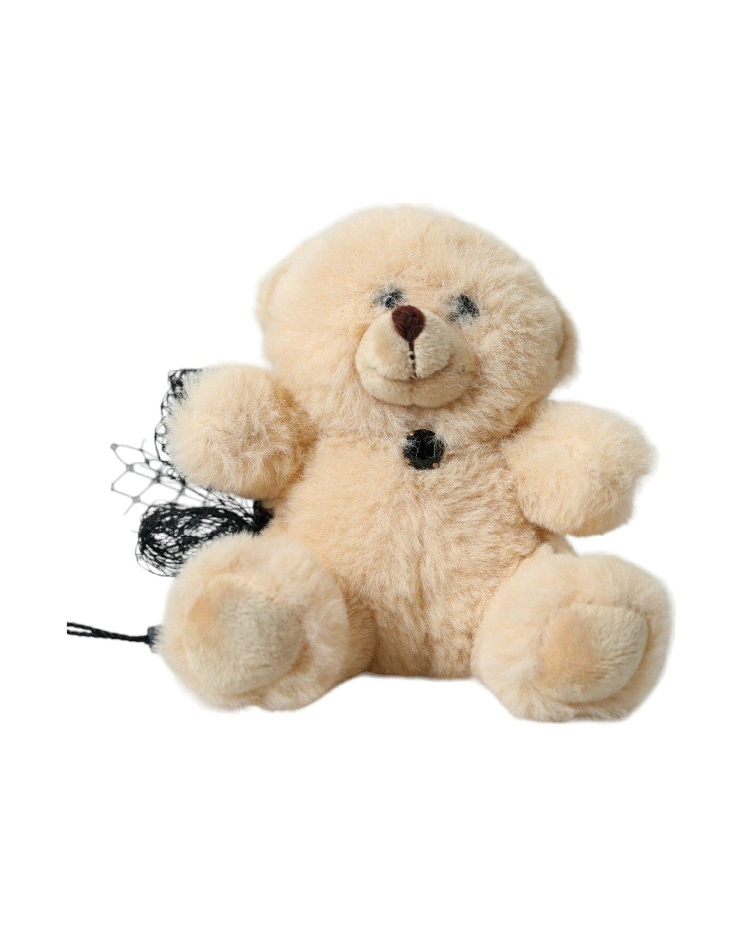 Dolce & Gabbana Teddy Bear Mesh Net Band Hair Beige Clip Glam Steals