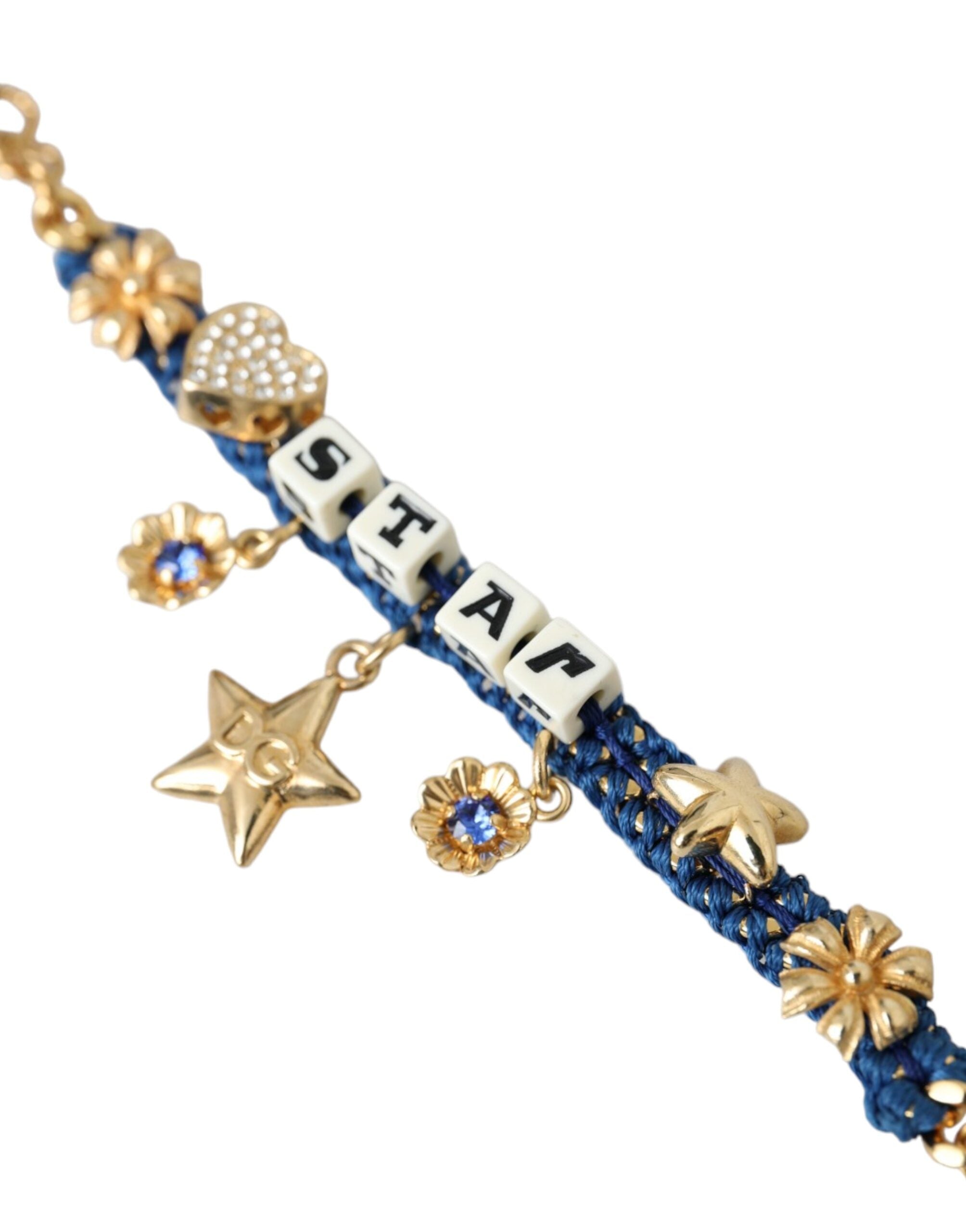 Dolce & Gabbana Tone Brass Chain Star Fashion Gold Bracelet Glam Steals