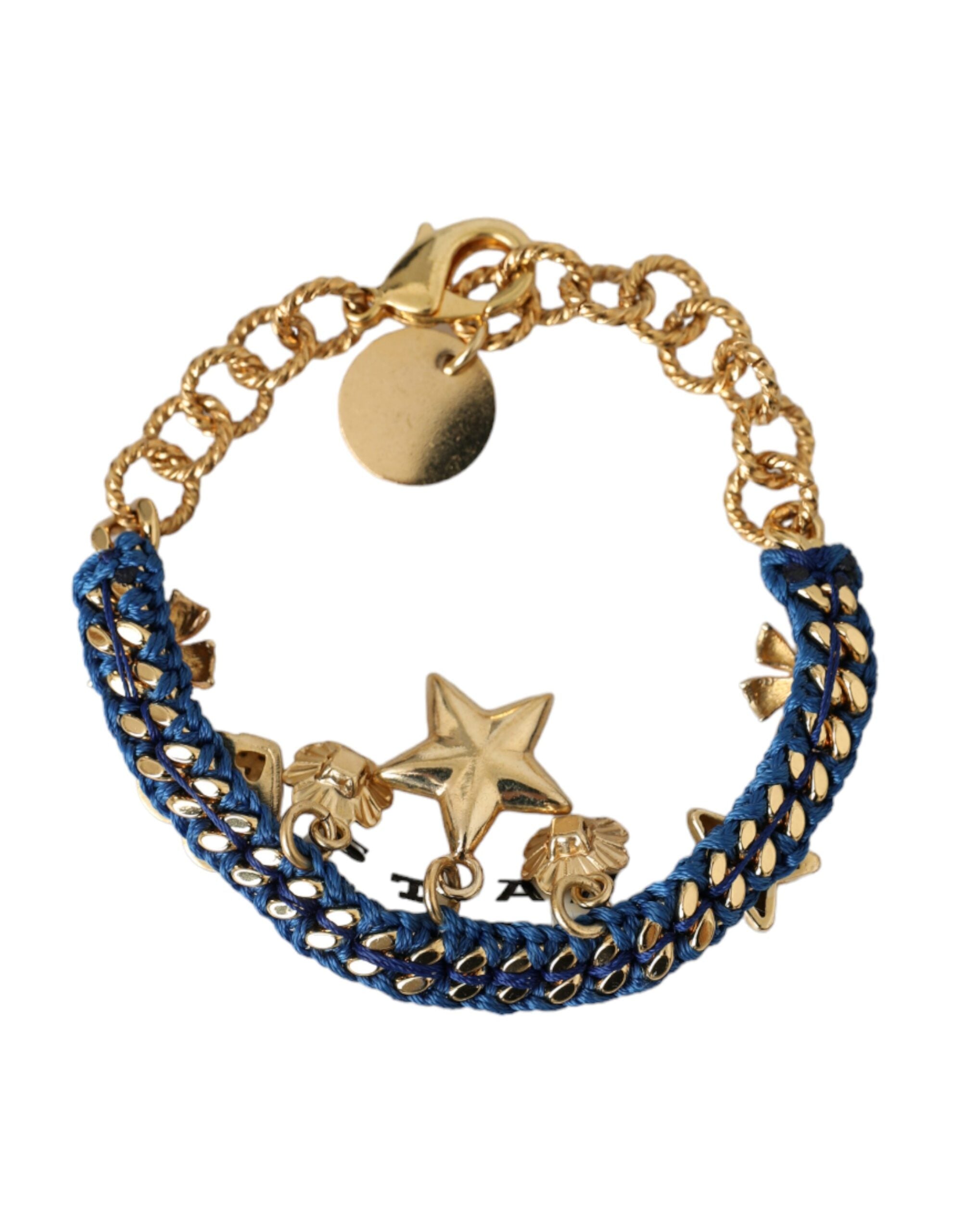 Dolce & Gabbana Tone Brass Chain Star Fashion Gold Bracelet Glam Steals