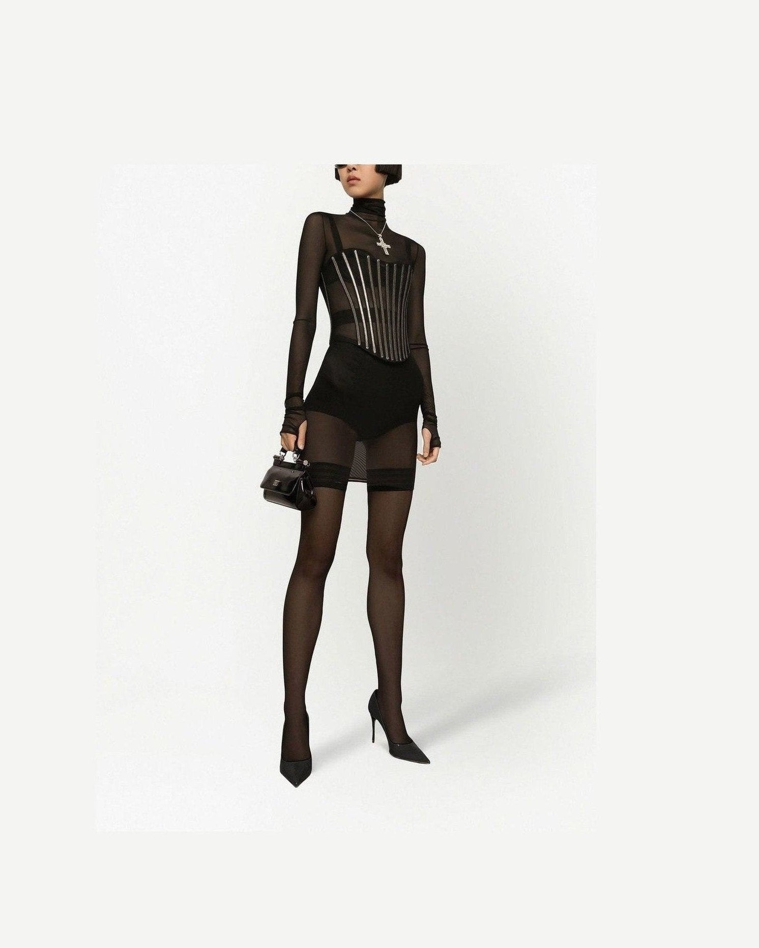 Dolce & Gabbana Tulle Corset Belt with Boning Glam Steals