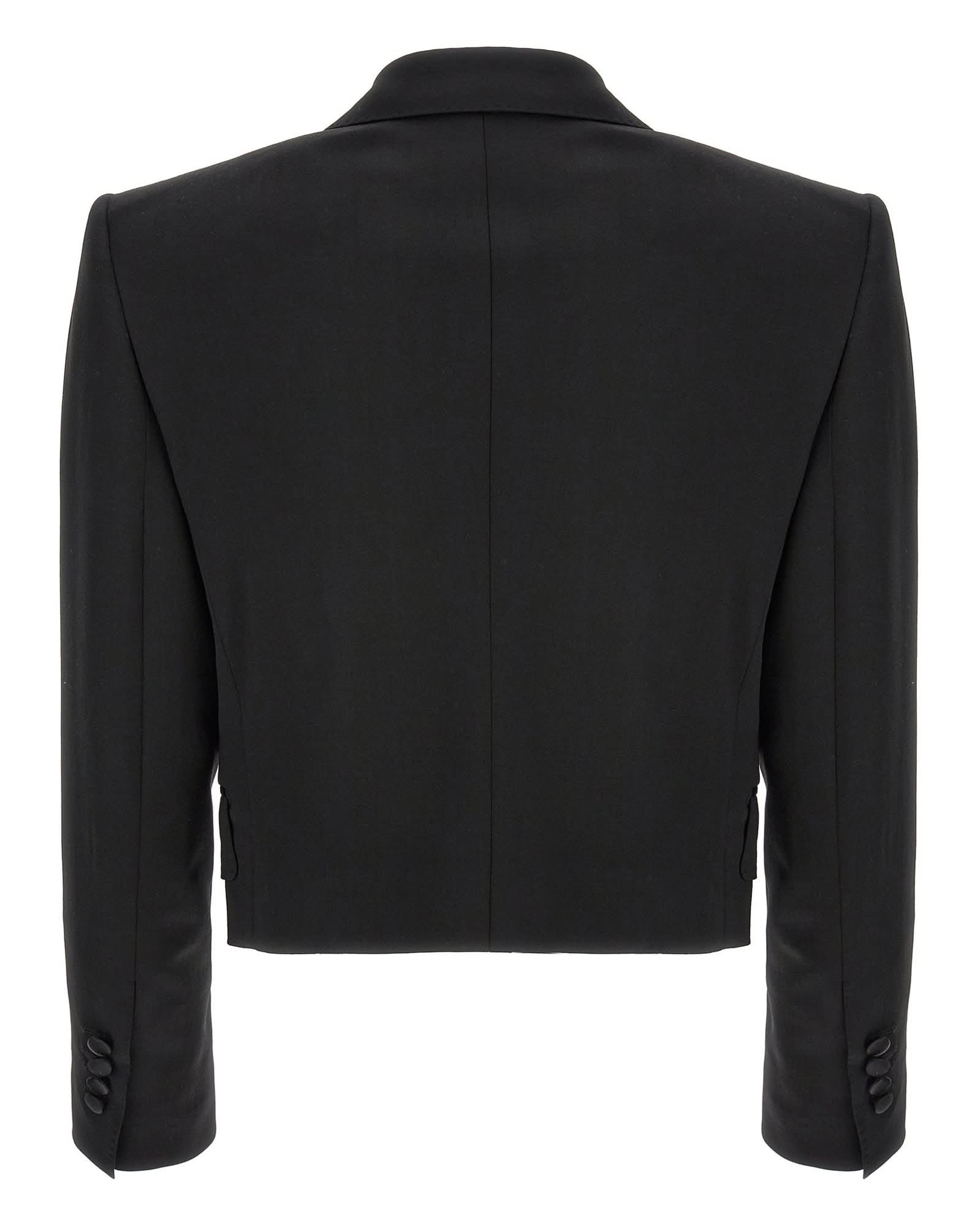 Dolce & Gabbana Tuxedo Crop Blazer Glam Steals