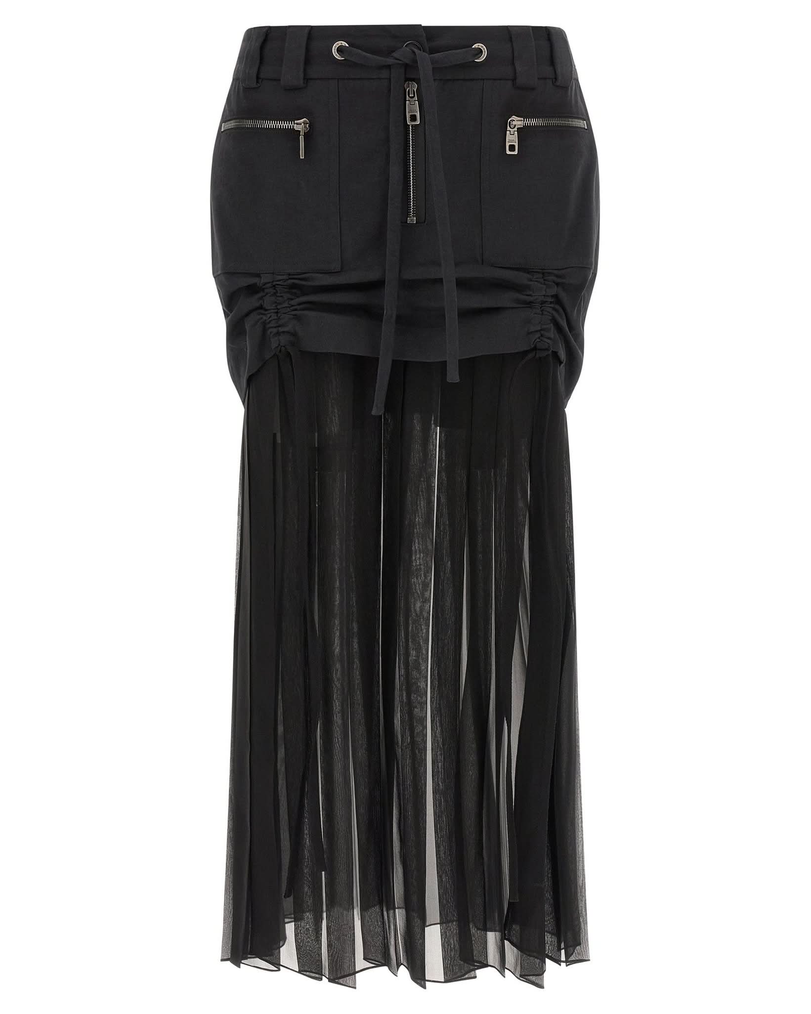 Dolce & Gabbana Twill Chiffon Skirt Glam Steals