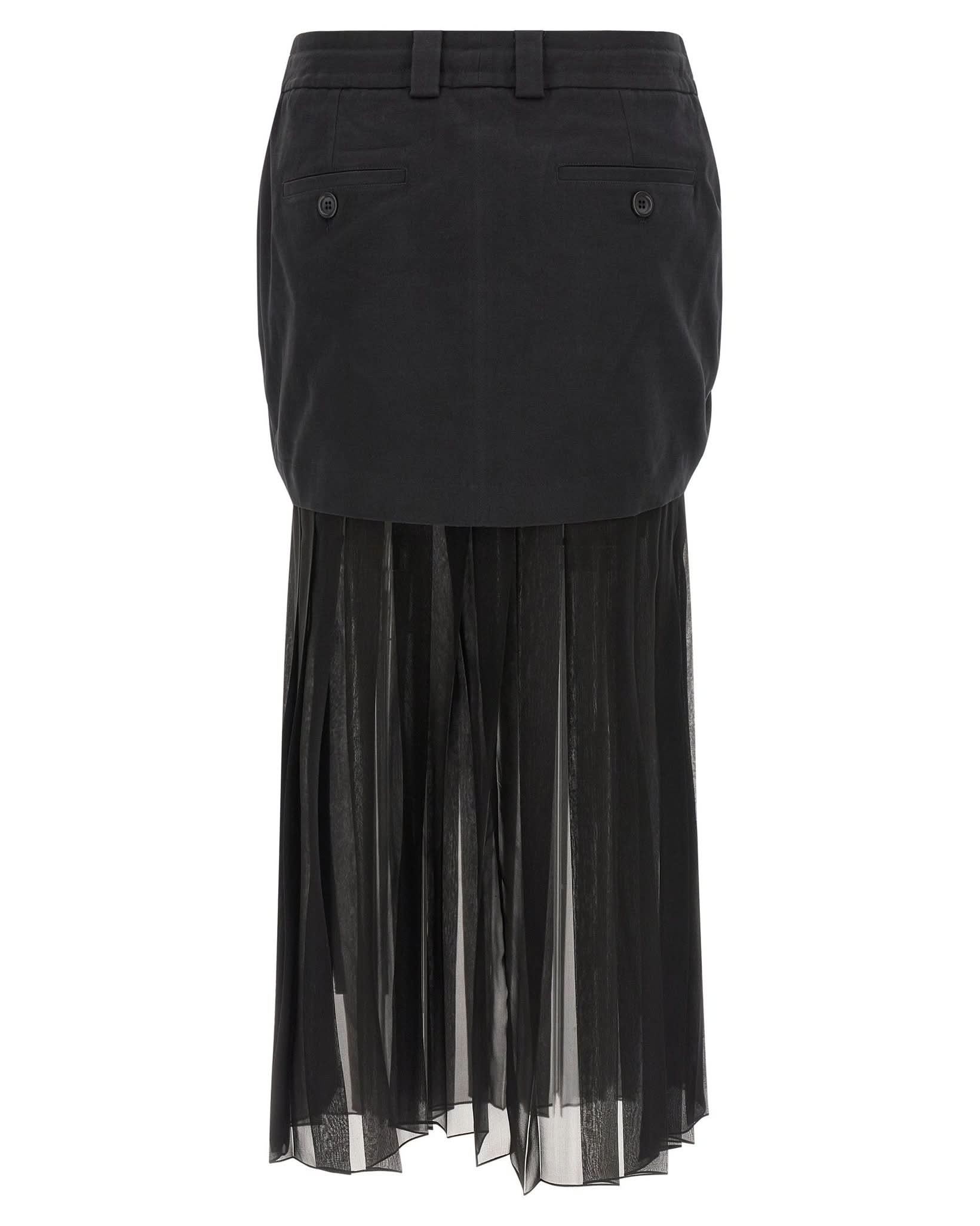 Dolce & Gabbana Twill Chiffon Skirt Glam Steals
