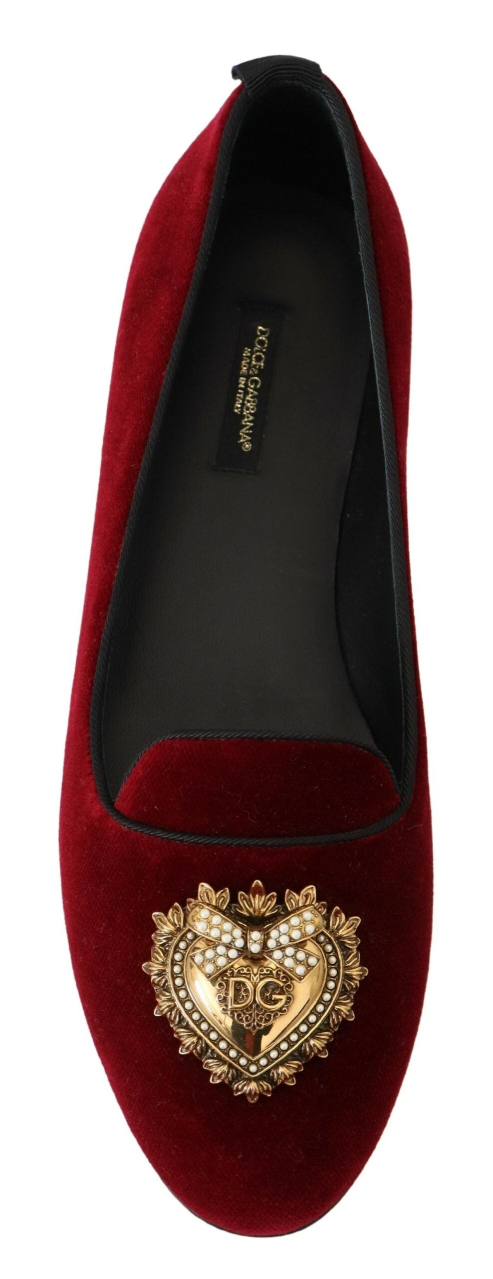 Dolce & Gabbana Velvet Bordeaux Slip On Loafers Flats Shoes see this Glam Steals
