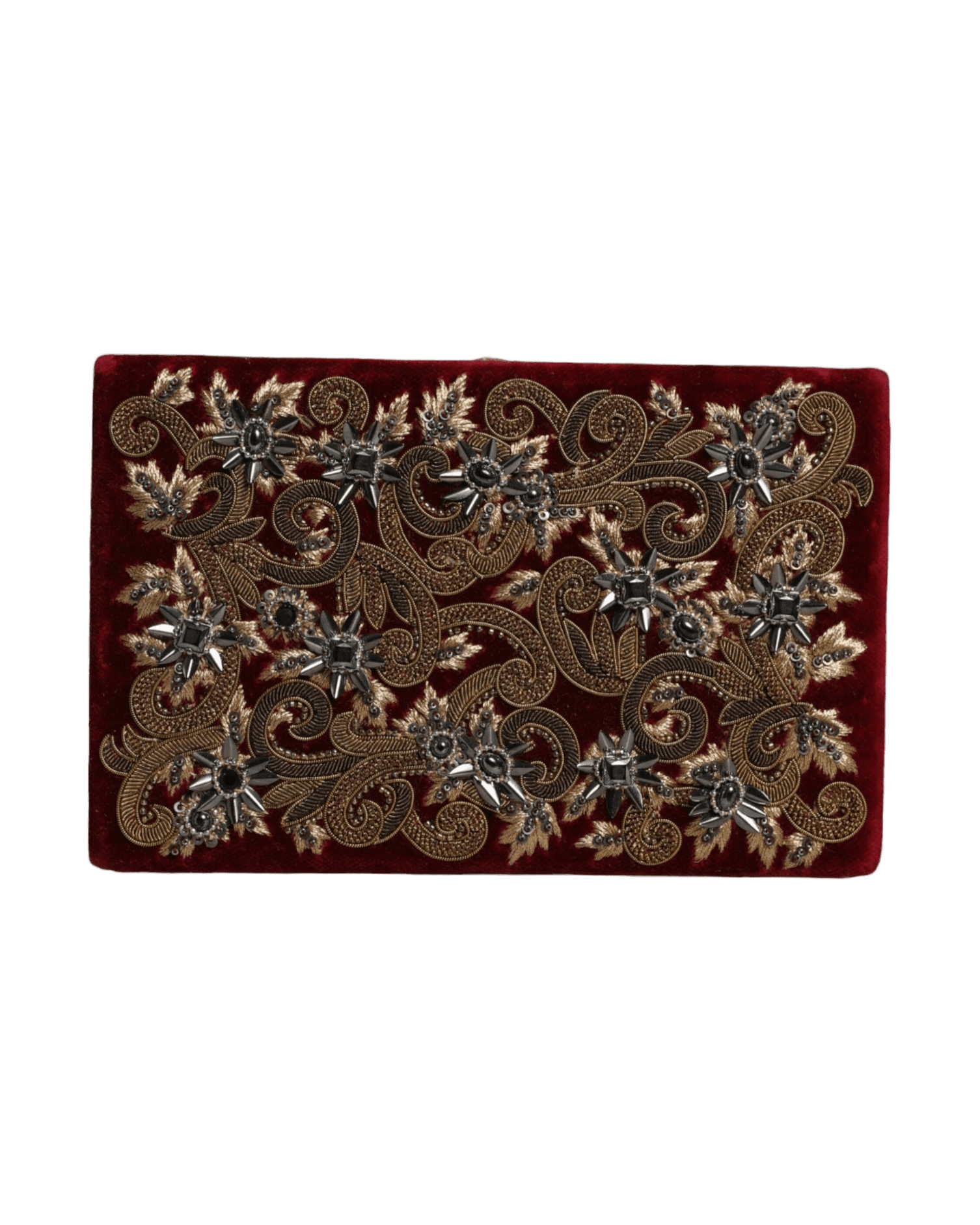 Dolce & Red Gabbana Velvet Frame Clutch Evening Party Purse Bag Glam Steals