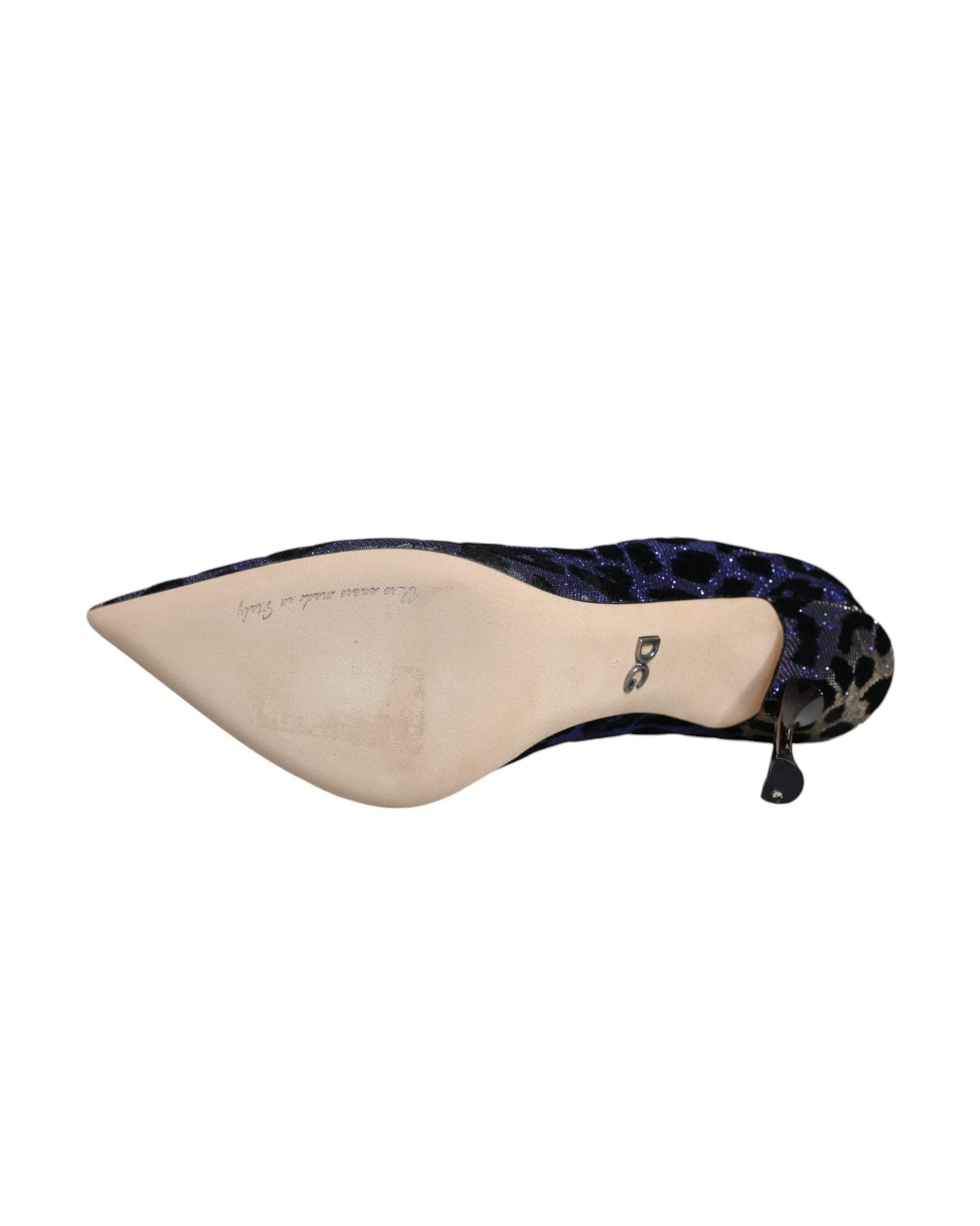 Dolce & Gabbana Violet Leopard Lurex High Heels Pumps Shoes Glam Steals