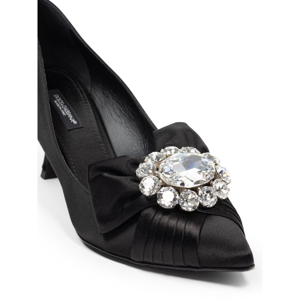 Dolce & Gabbana Viscose Black Pump Glam Steals
