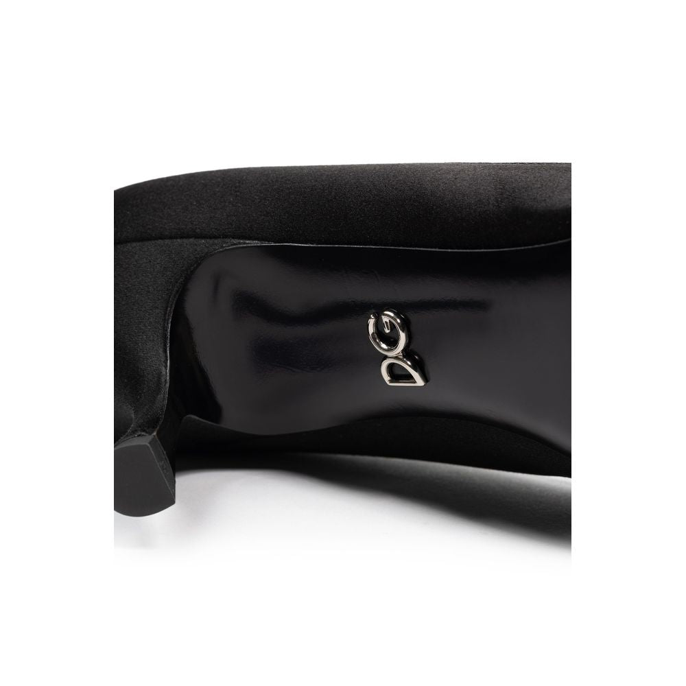 Dolce & Gabbana Viscose Black Pump Glam Steals