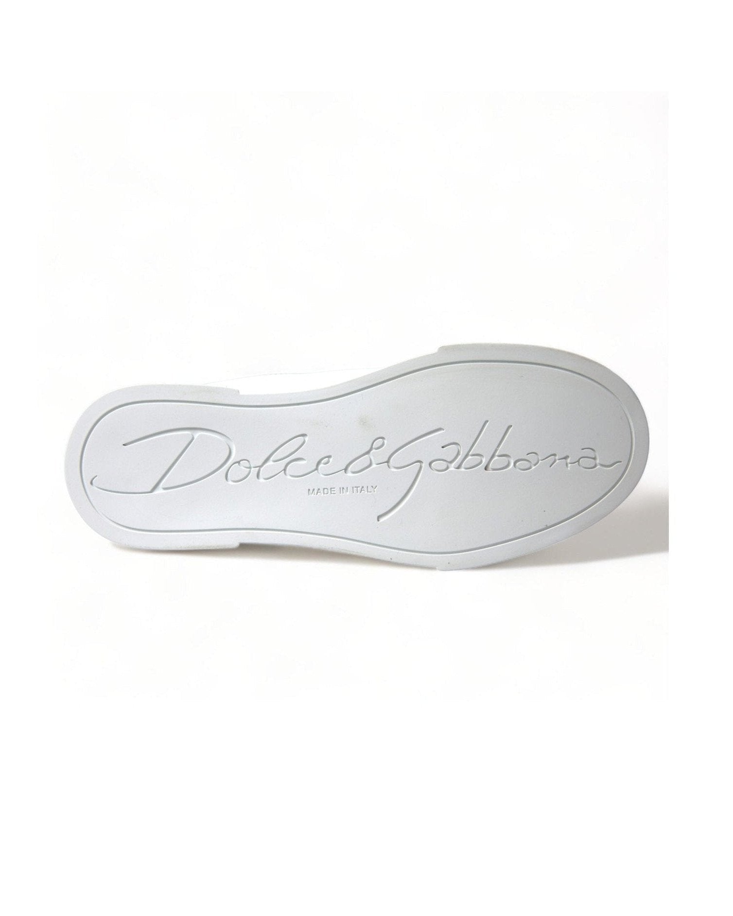 Dolce & Gabbana Chic Portofino Leather White Sneakers Glam Steals