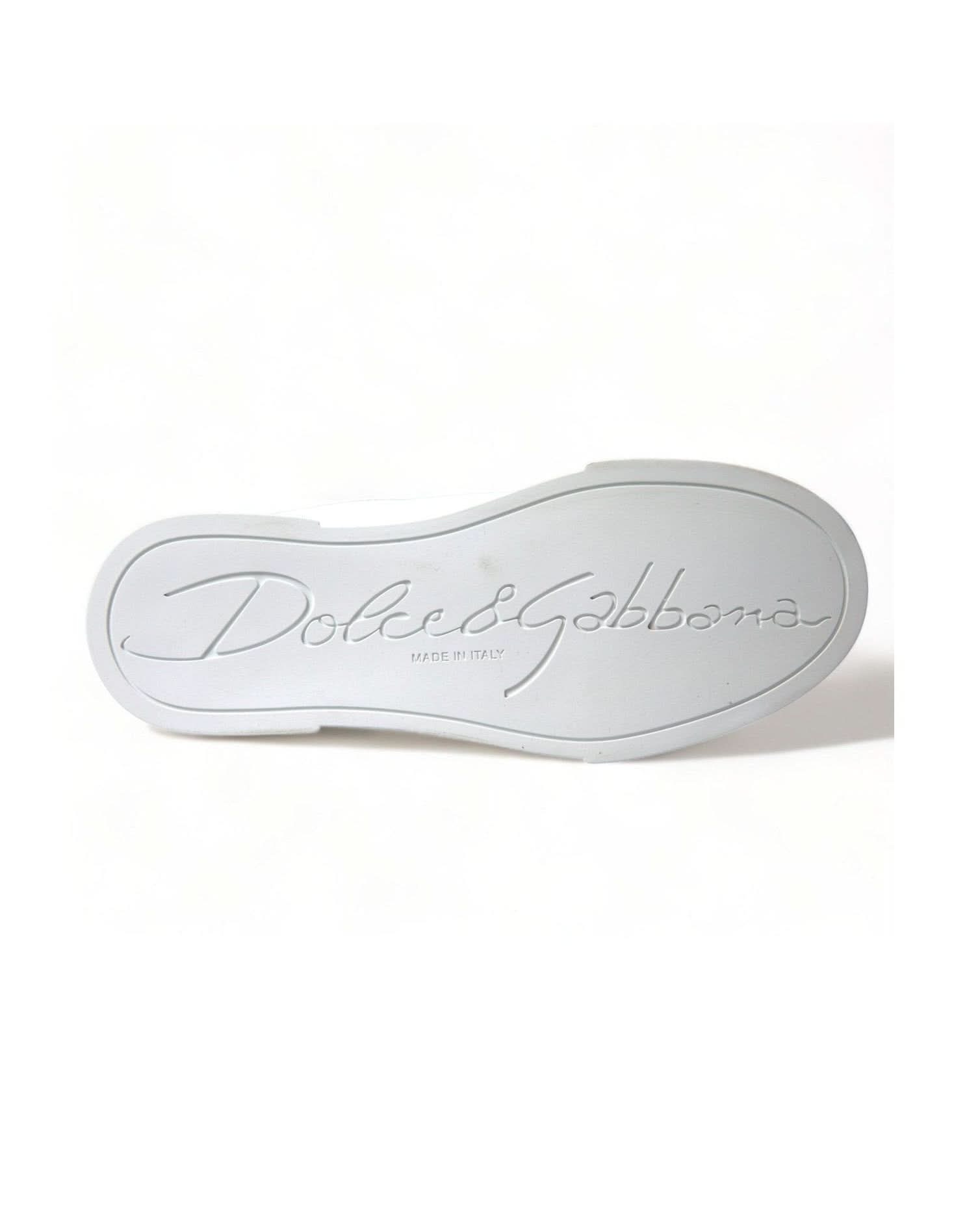 Dolce & Gabbana White Chic Portofino Leather Sneakers Sneakers