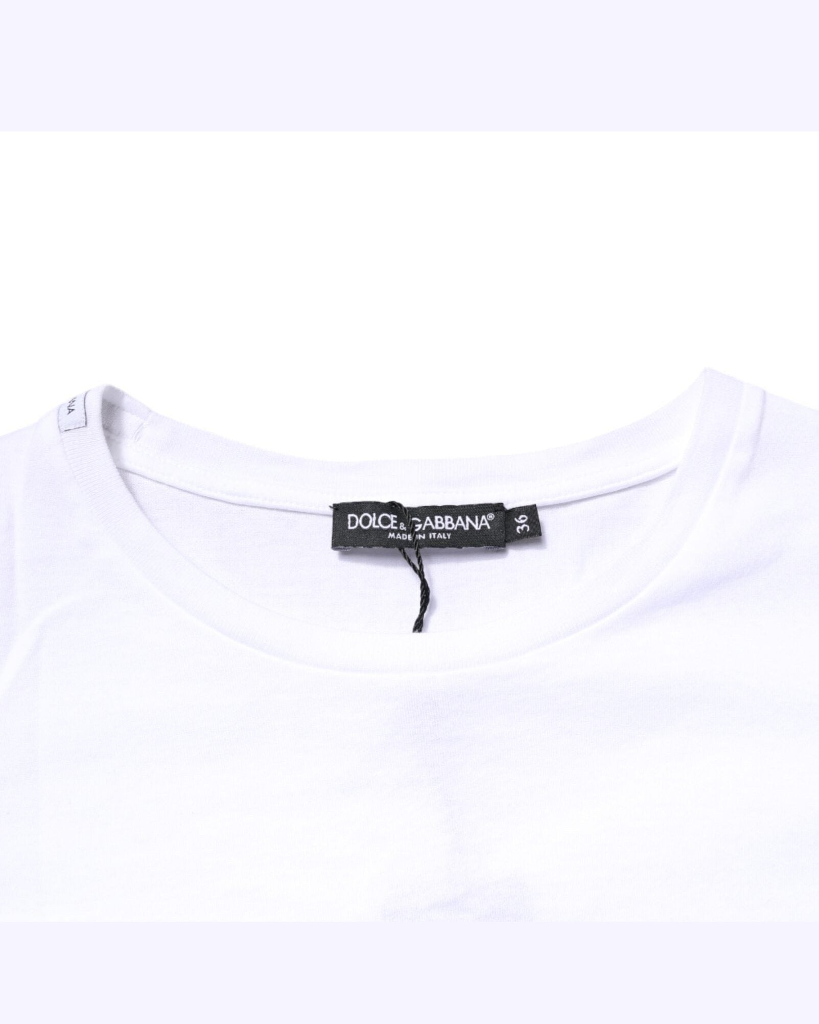 Dolce & Gabbana White Cotton Crew Neck Short Sleeves T-shirt Glam Steals