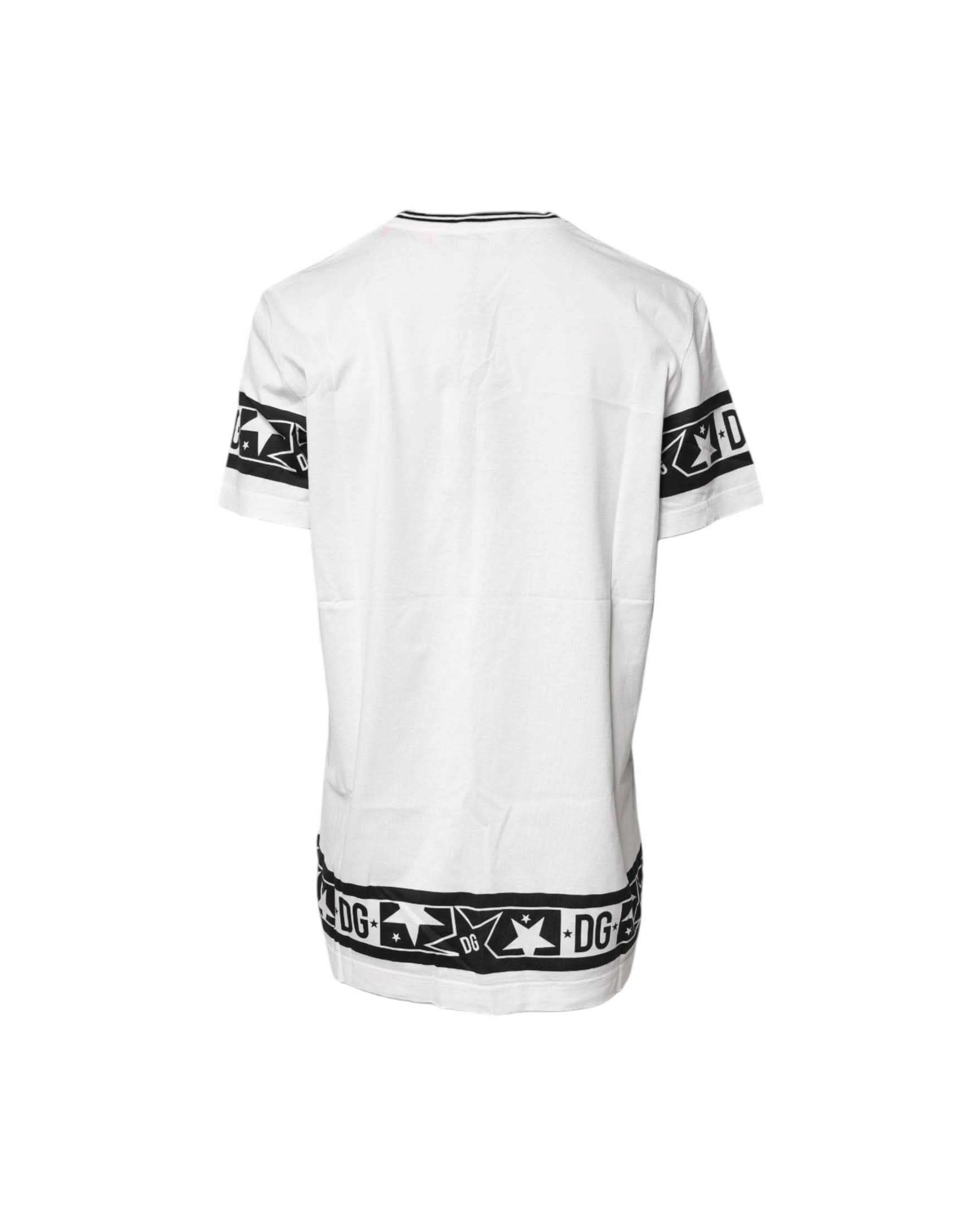 Dolce & Gabbana White Cotton Crewneck T-Shirt T-Shirts