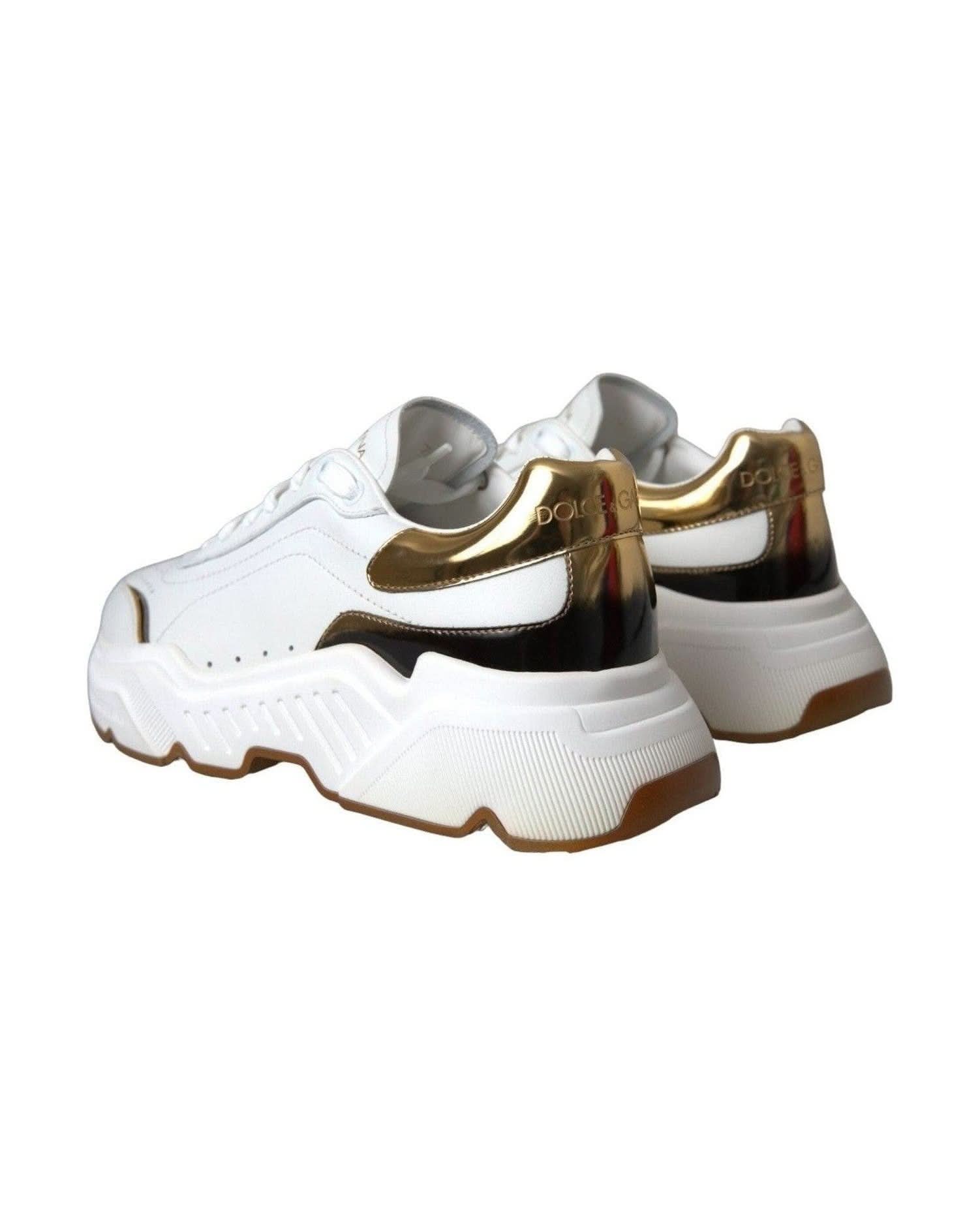 Dolce & Gabbana White Daymaster Leather Sneakers Shoes Sneakers