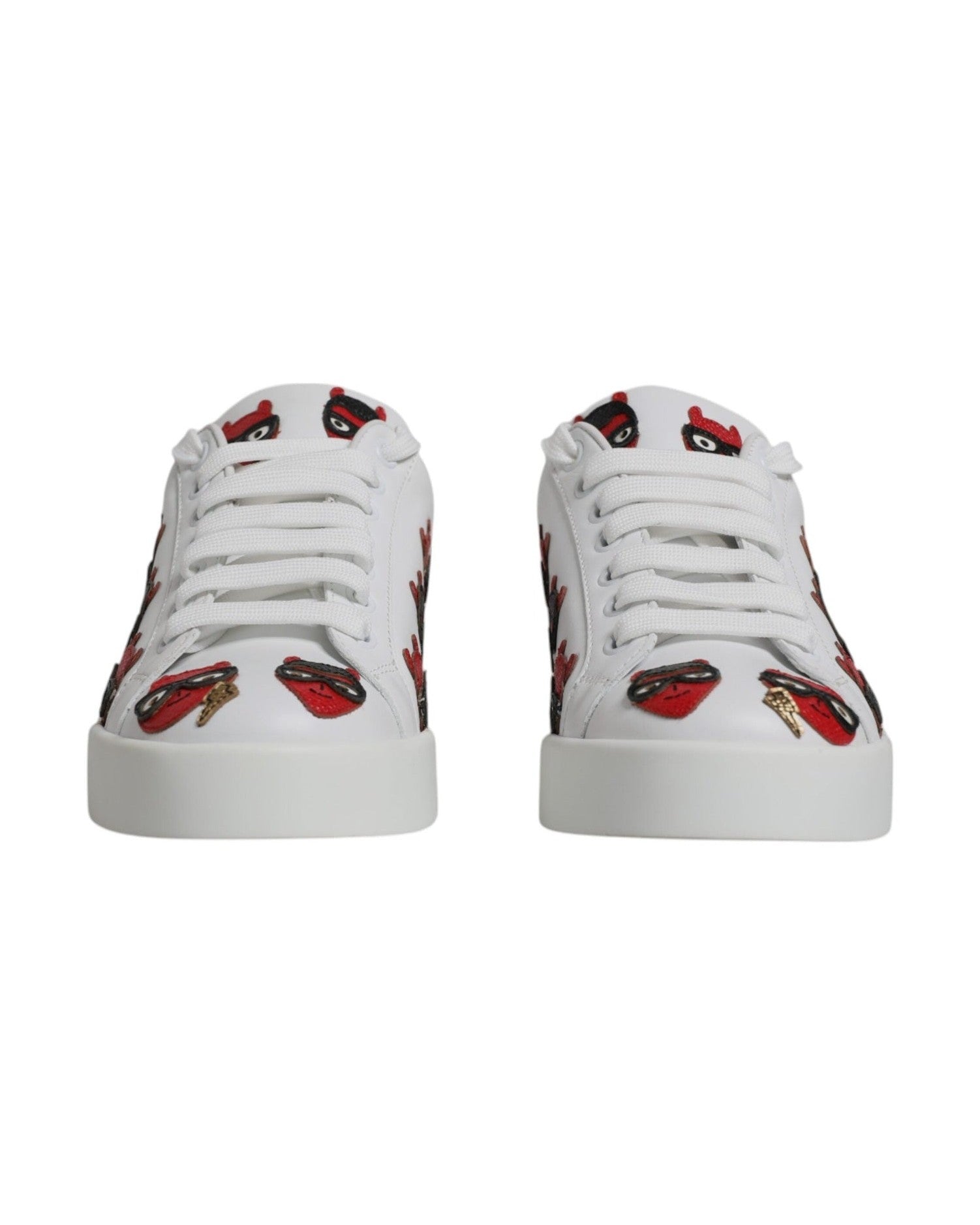 Dolce & Gabbana White Devil Face Portofino Sneakers Shoes Glam Steals