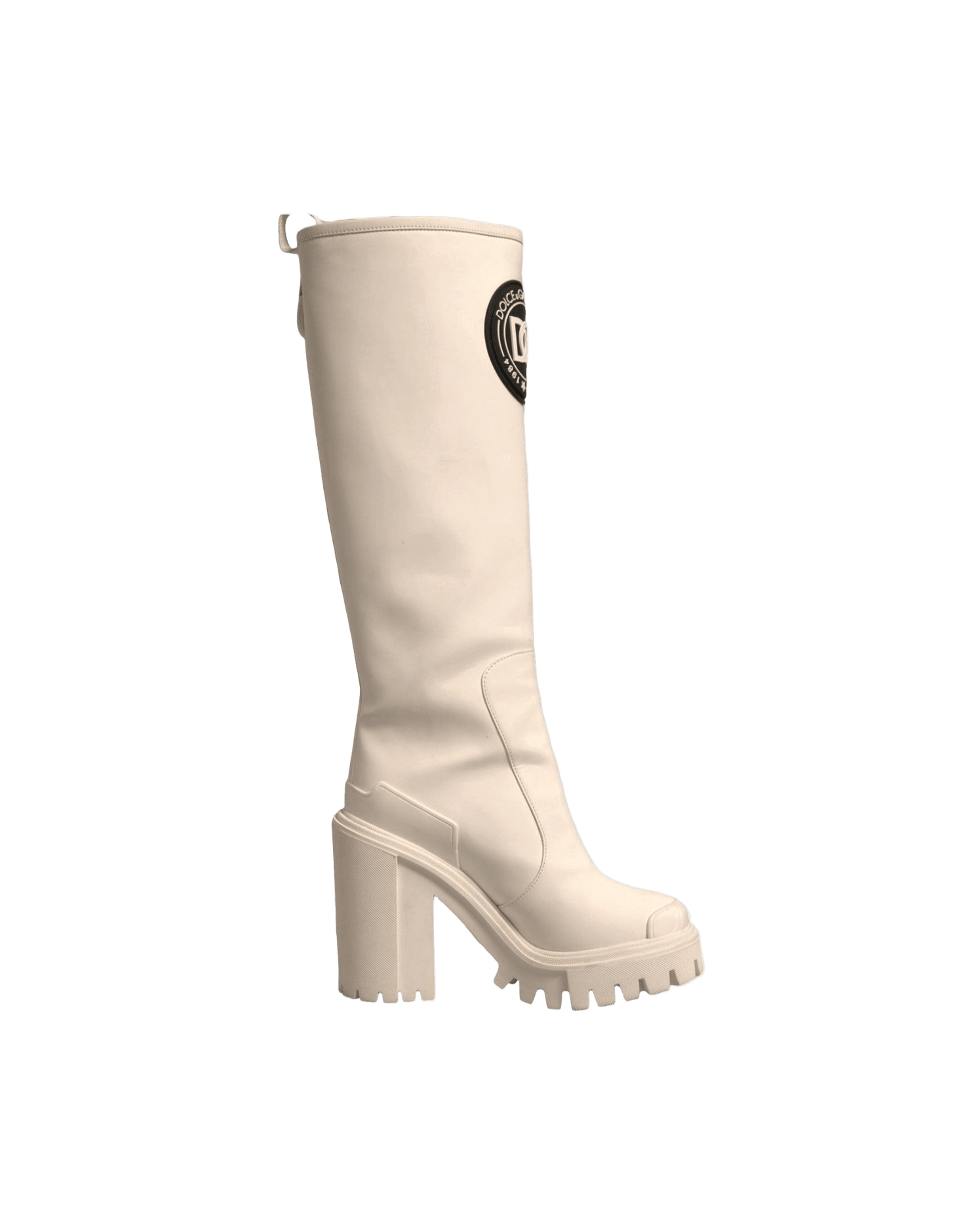 Dolce & Gabbana White Dg Logo Hi Trekking Plateau Biker Boots Shoes Glam Steals