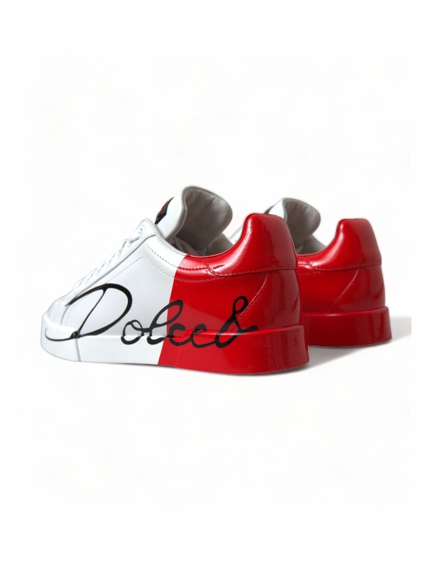Dolce & Gabbana White Elegant Leather Portofino Sneakers Sneakers